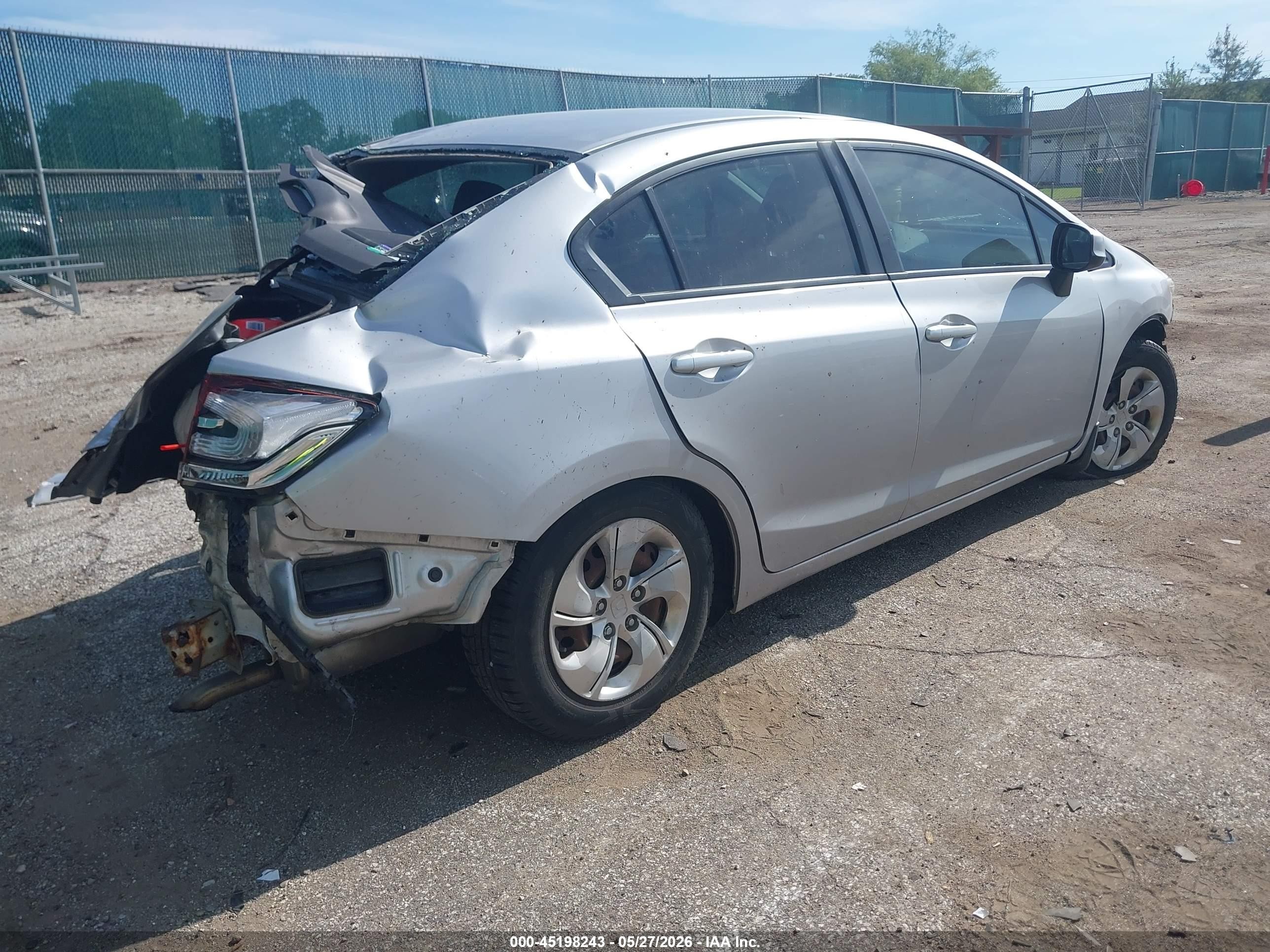 2013 Honda Civic Lx Silver vin: 19XFB2F51DE016613