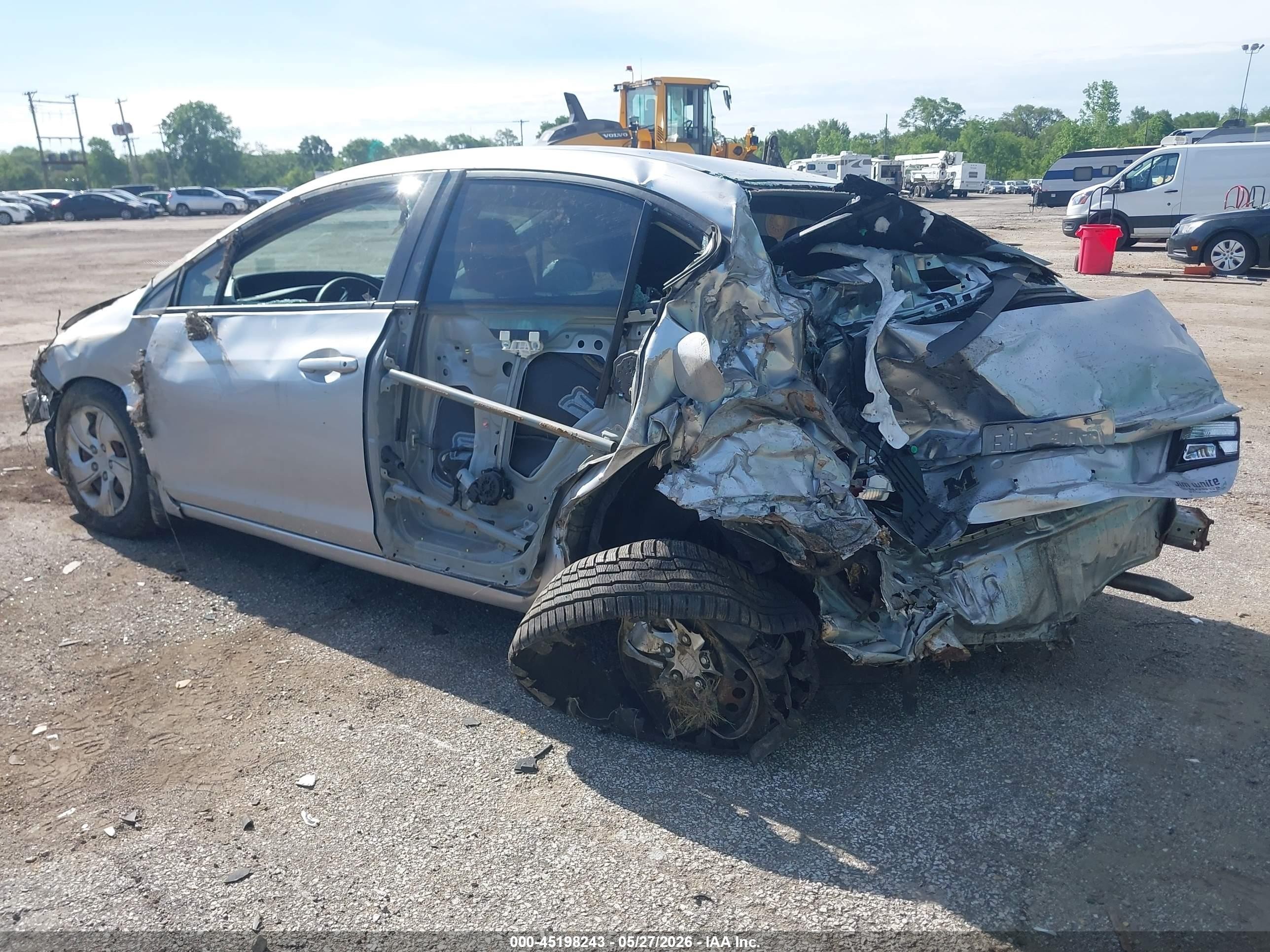 2013 Honda Civic Lx Silver vin: 19XFB2F51DE016613
