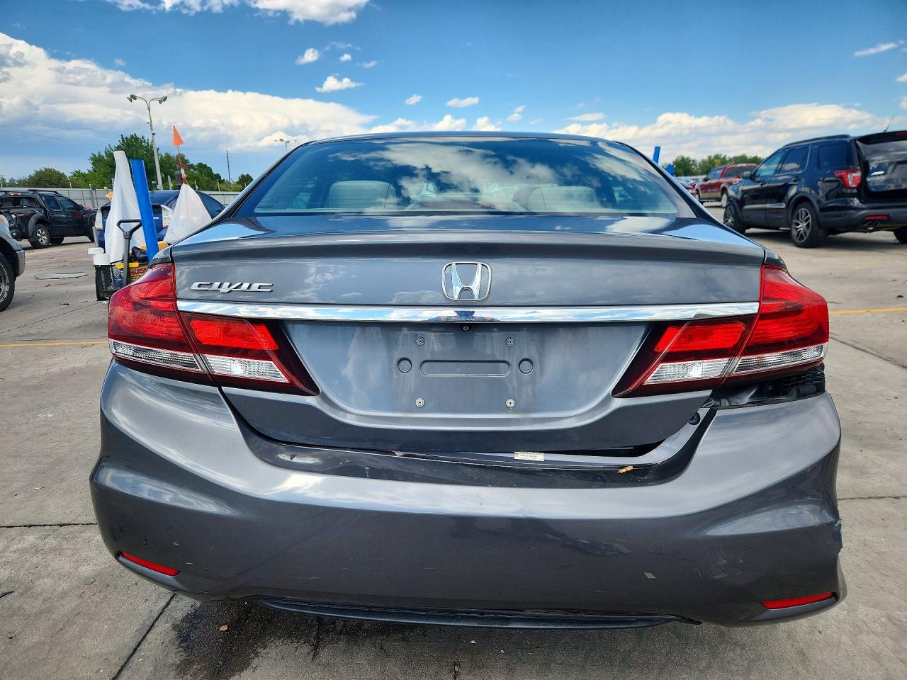 2013 Honda Civic Lx Gray vin: 19XFB2F51DE018345
