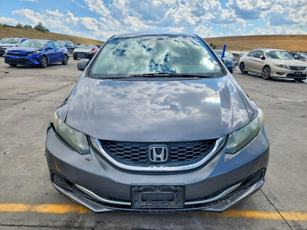 2013 Honda Civic Lx Gray vin: 19XFB2F51DE018345