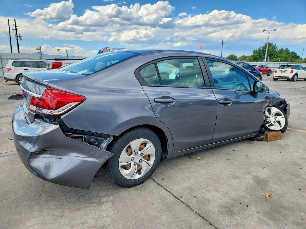 2013 Honda Civic Lx Gray vin: 19XFB2F51DE018345