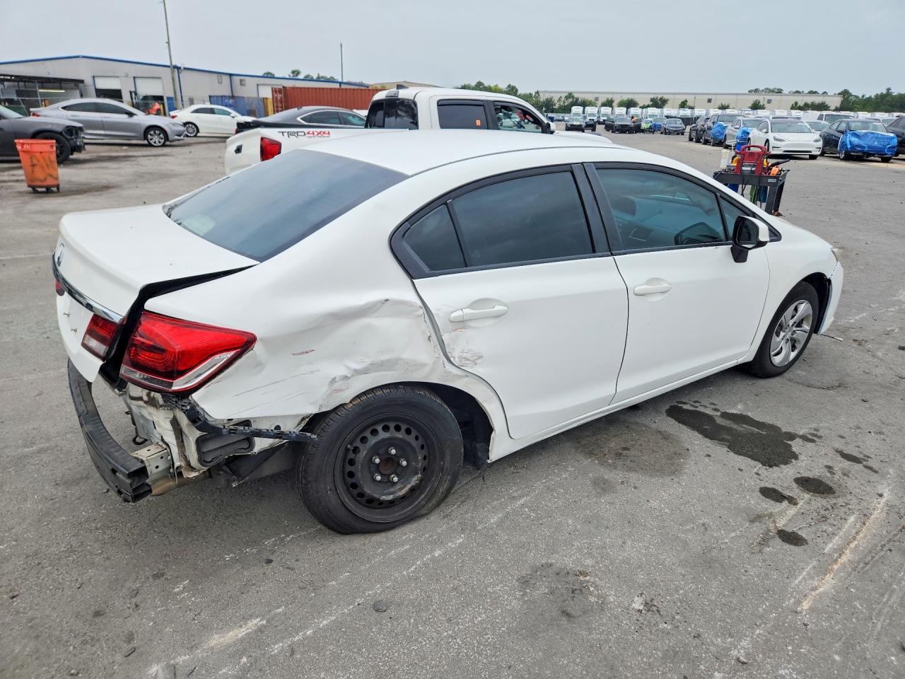 2013 Honda Civic Lx Белый vin: 19XFB2F51DE053161