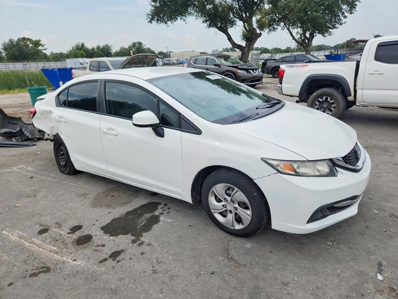 2013 Honda Civic Lx Белый vin: 19XFB2F51DE053161