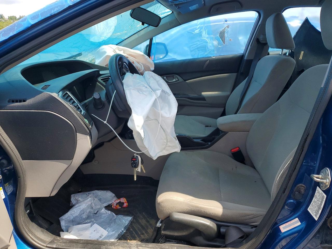2013 Honda Civic Lx Blue vin: 19XFB2F51DE054472