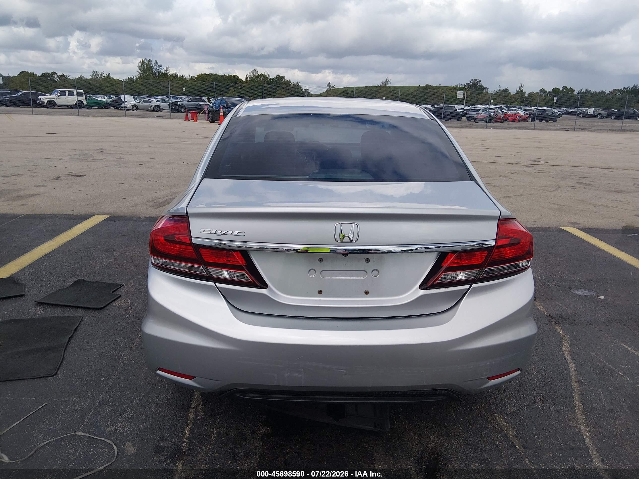2013 Honda Civic Lx Серебряный vin: 19XFB2F51DE080599