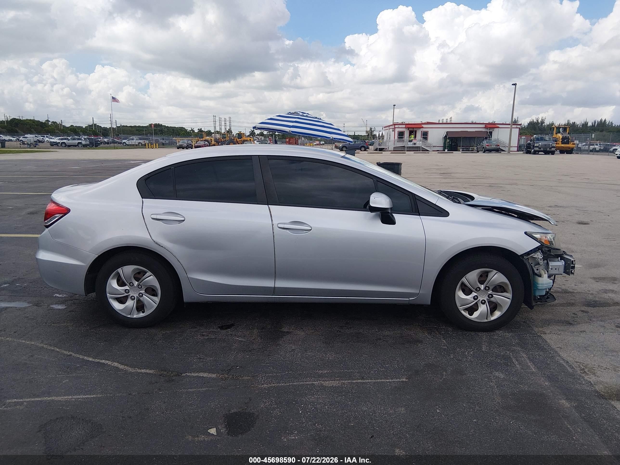 2013 Honda Civic Lx Серебряный vin: 19XFB2F51DE080599