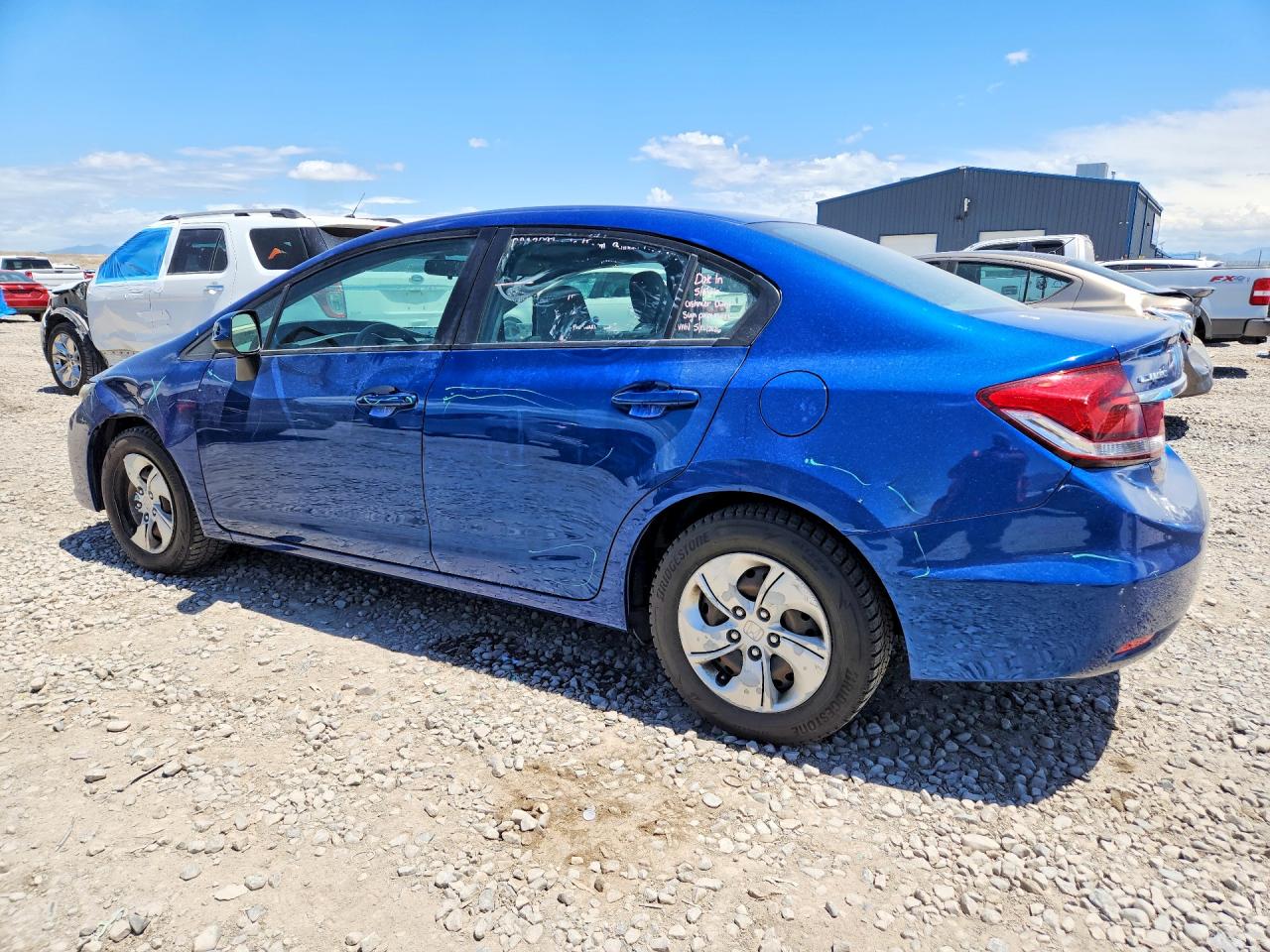 2013 Honda Civic Lx Blue vin: 19XFB2F51DE086869