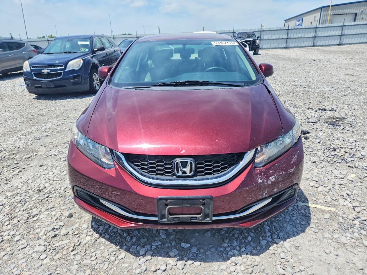 2013 Honda Civic Lx Burgundy vin: 19XFB2F51DE089710