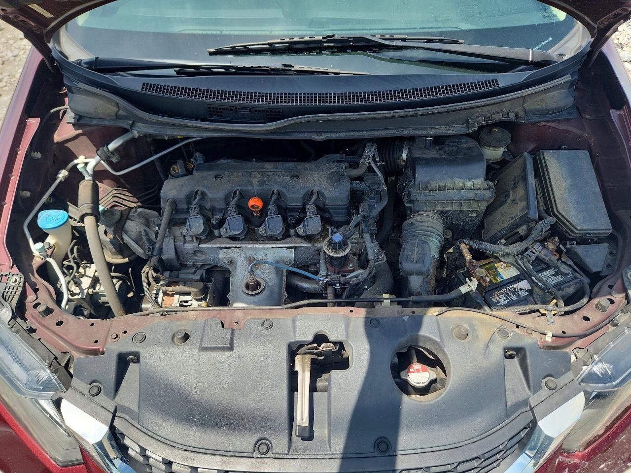 2013 Honda Civic Lx Burgundy vin: 19XFB2F51DE089710