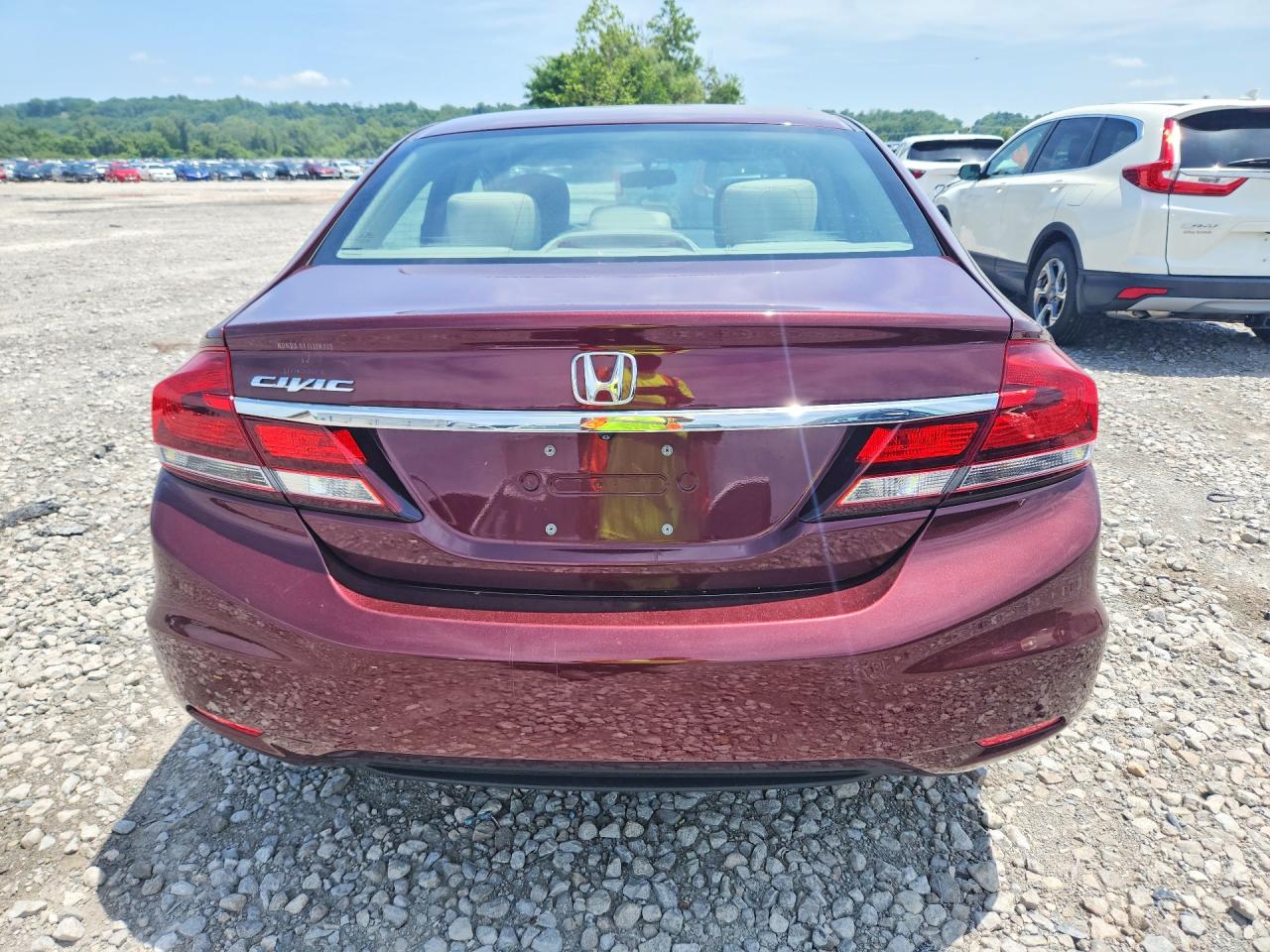 2013 Honda Civic Lx Burgundy vin: 19XFB2F51DE089710