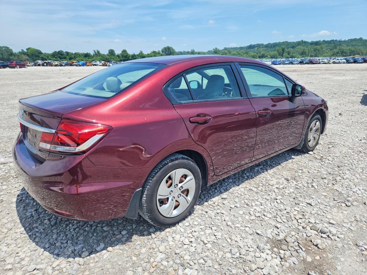 2013 Honda Civic Lx Burgundy vin: 19XFB2F51DE089710