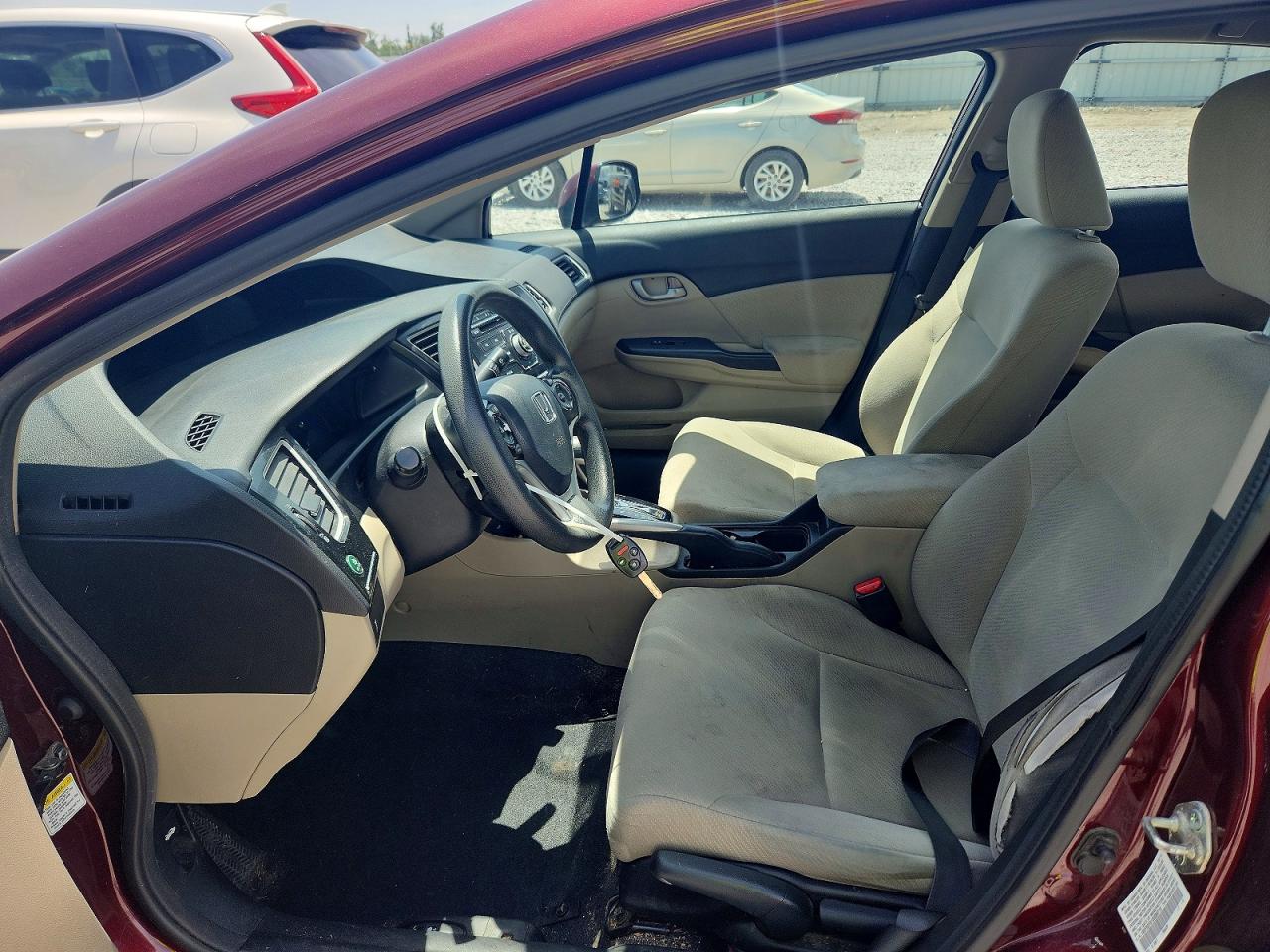 2013 Honda Civic Lx Burgundy vin: 19XFB2F51DE089710