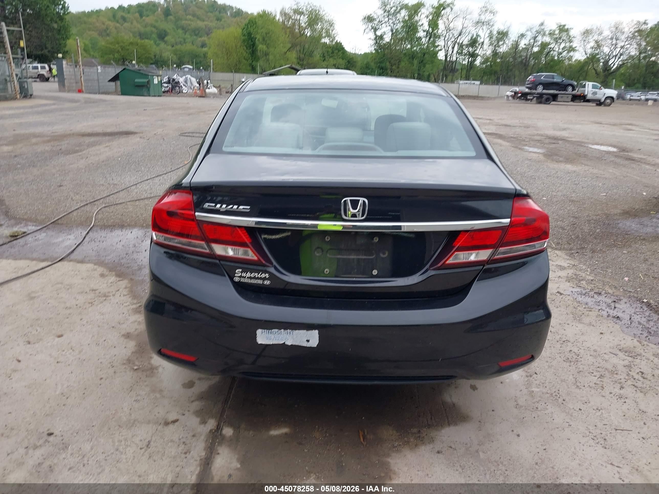 2013 Honda Civic Lx Black vin: 19XFB2F51DE095216
