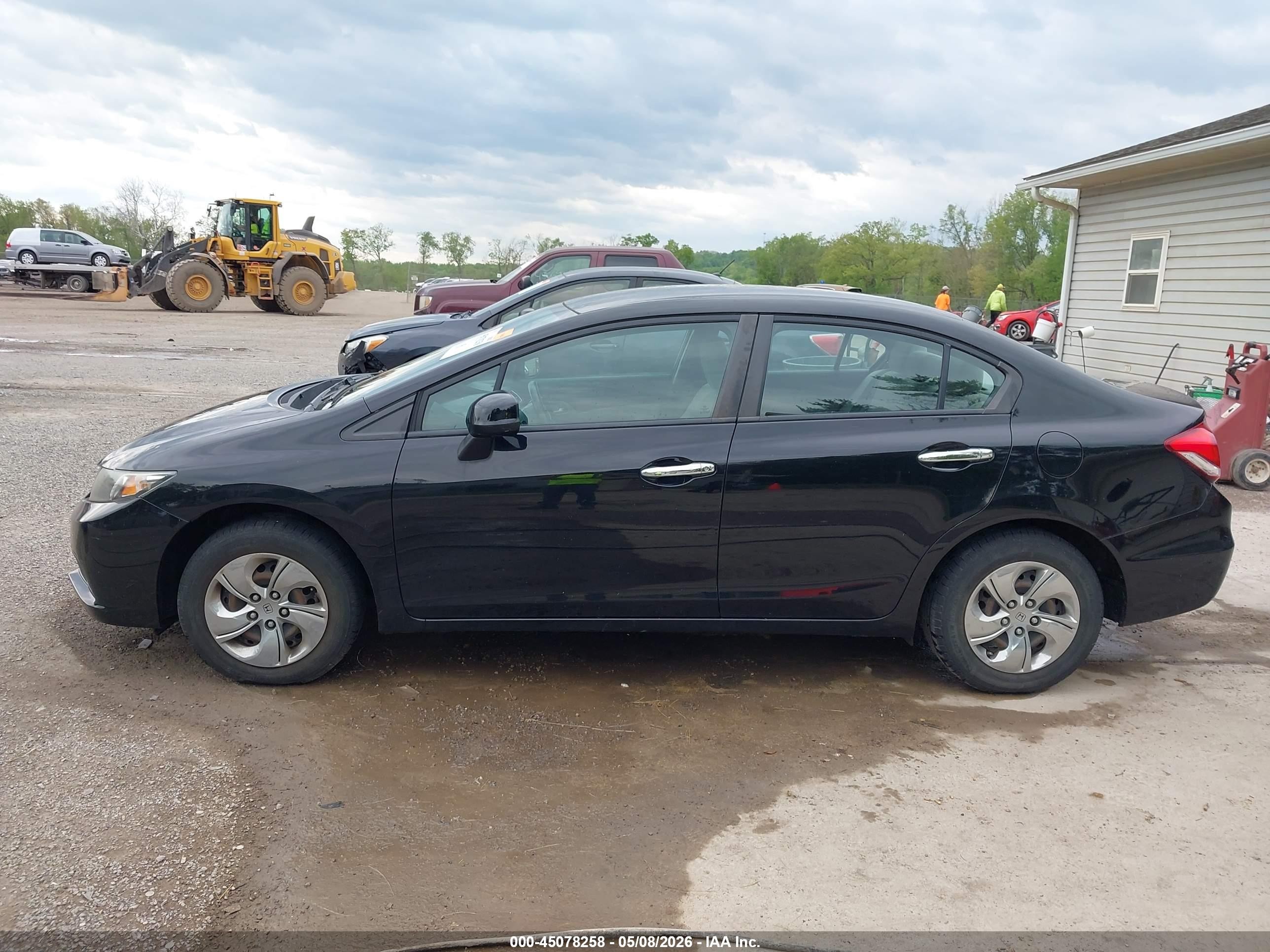 2013 Honda Civic Lx Black vin: 19XFB2F51DE095216