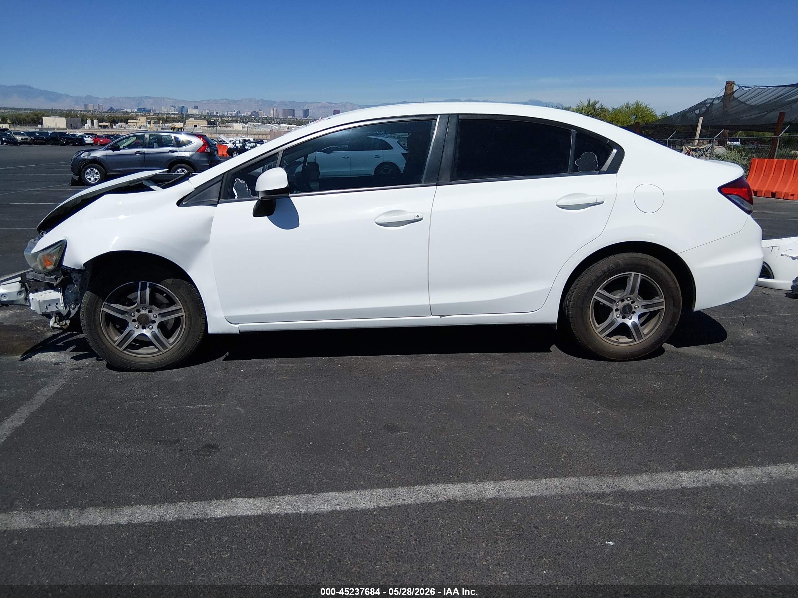 2013 Honda Civic Lx White vin: 19XFB2F51DE200577