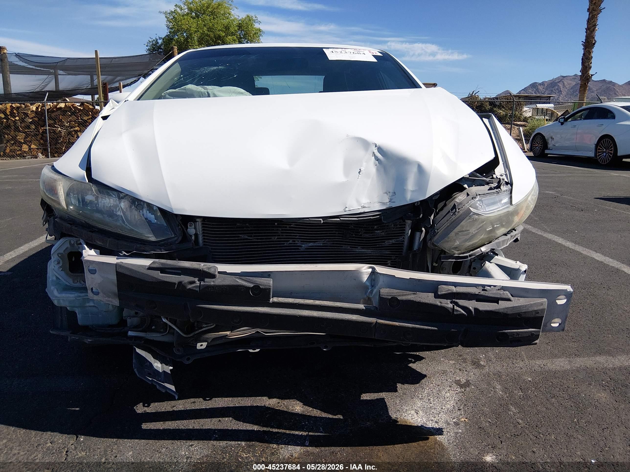 2013 Honda Civic Lx White vin: 19XFB2F51DE200577