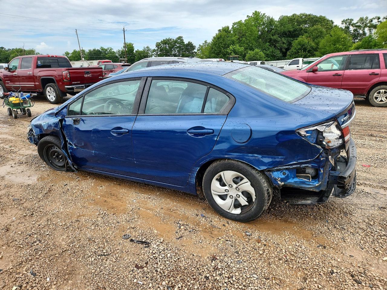 2013 Honda Civic Lx Blue vin: 19XFB2F51DE203219