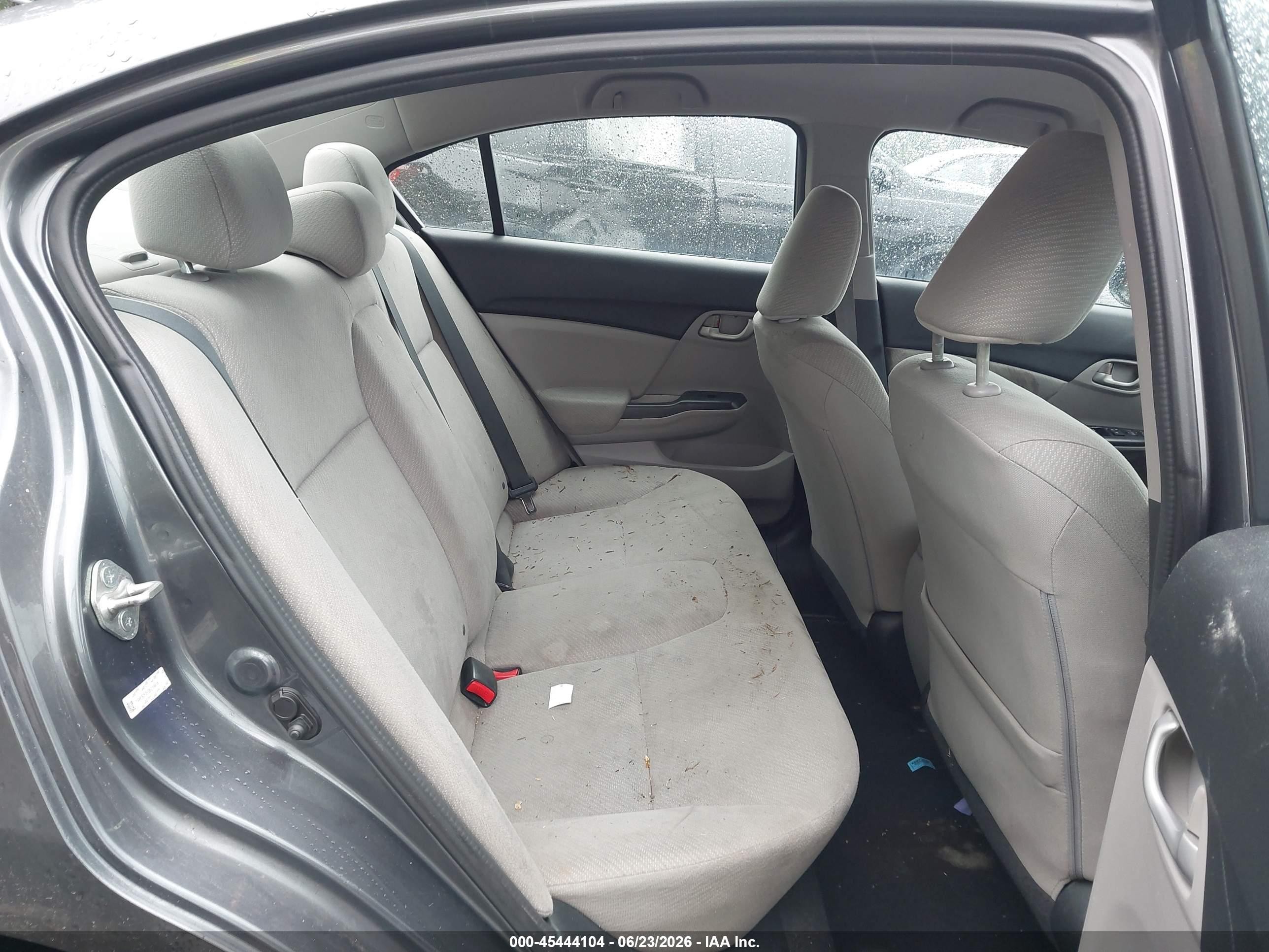 2013 Honda Civic Lx Gray vin: 19XFB2F51DE215614