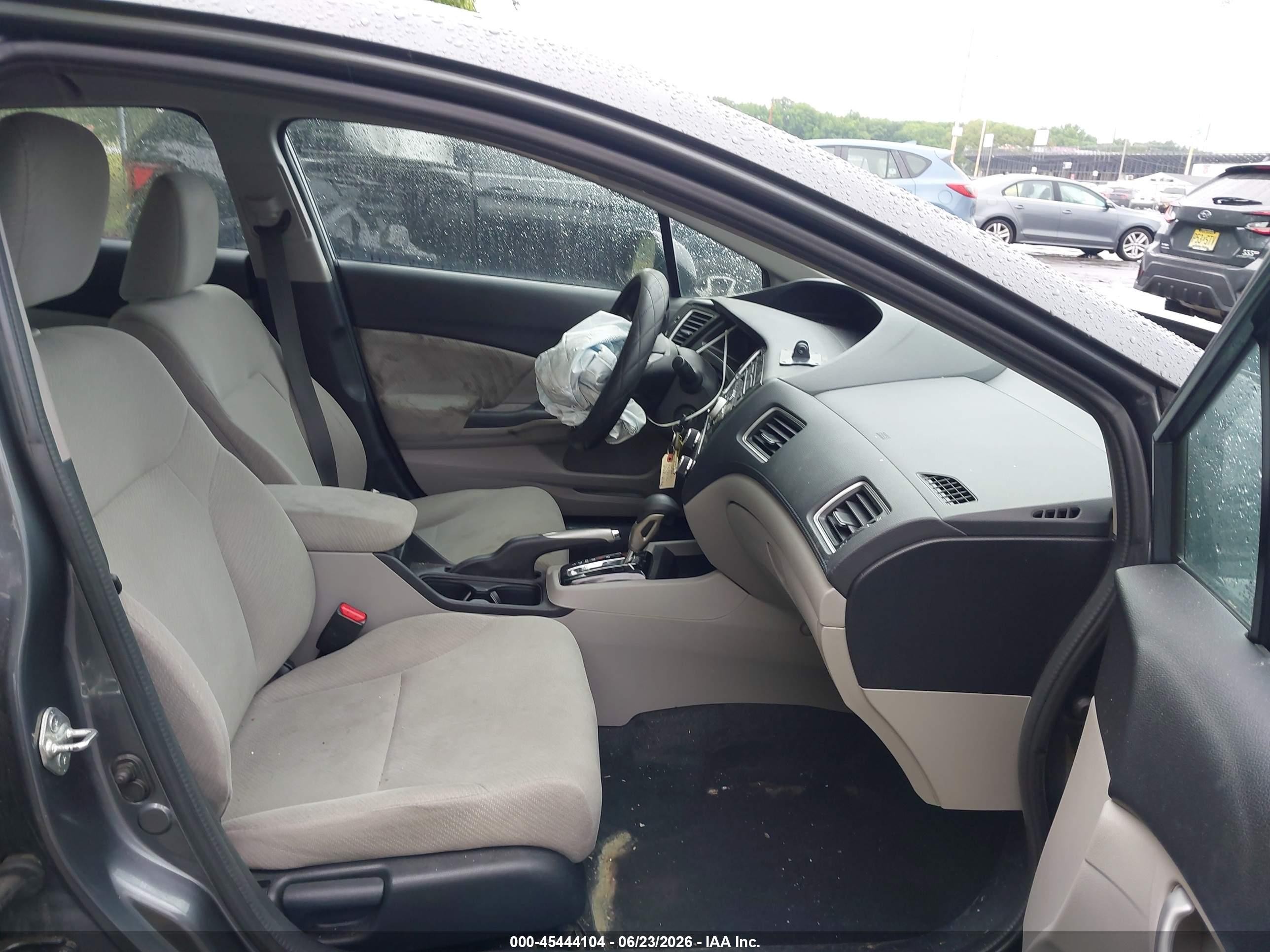 2013 Honda Civic Lx Gray vin: 19XFB2F51DE215614