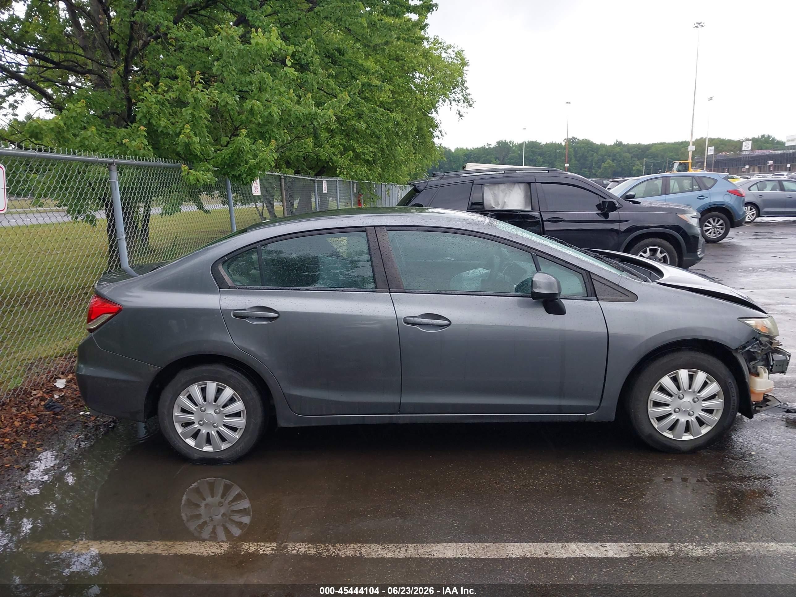 2013 Honda Civic Lx Gray vin: 19XFB2F51DE215614