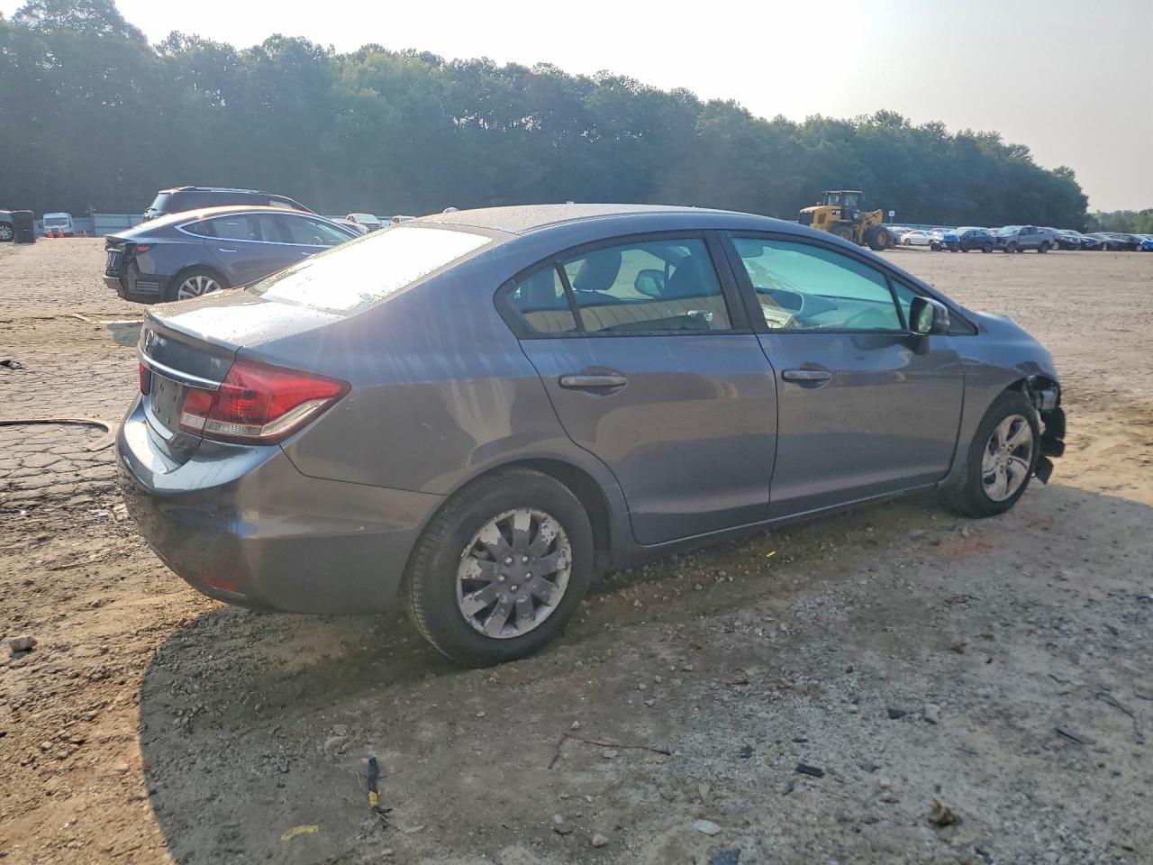 2013 Honda Civic Lx Gray vin: 19XFB2F51DE216200