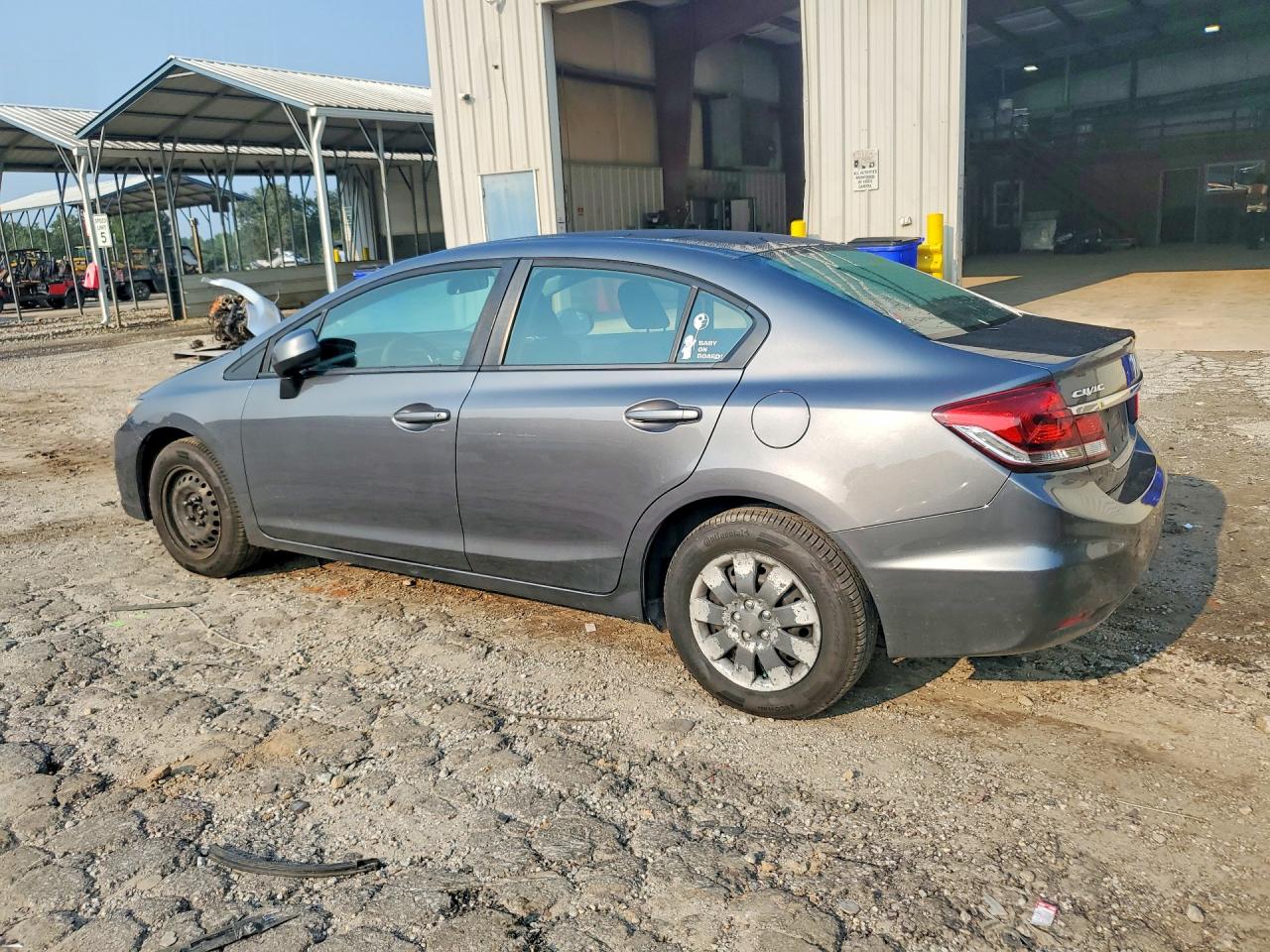 2013 Honda Civic Lx Gray vin: 19XFB2F51DE216200