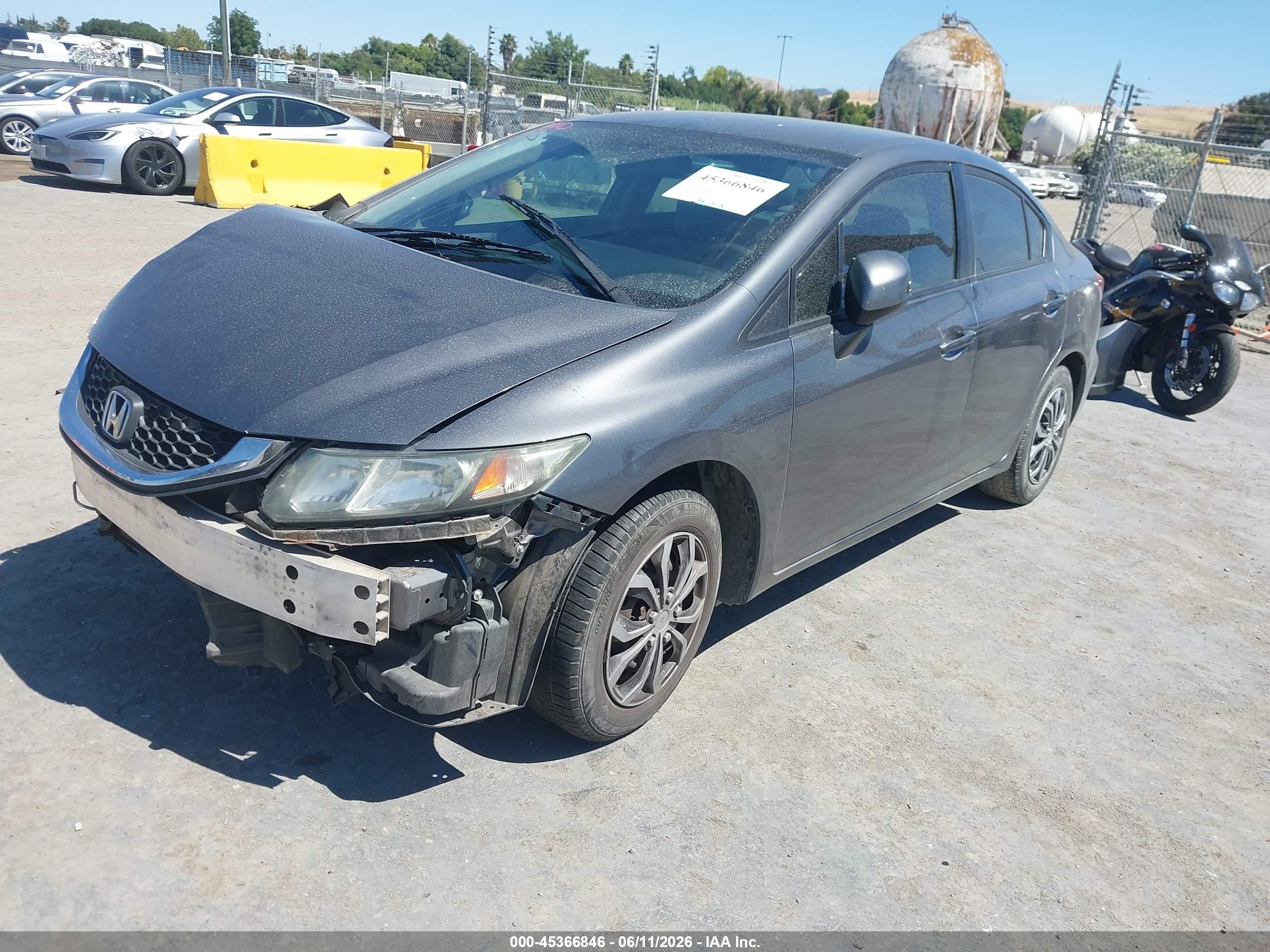 2013 Honda Civic Lx Серый vin: 19XFB2F51DE217847