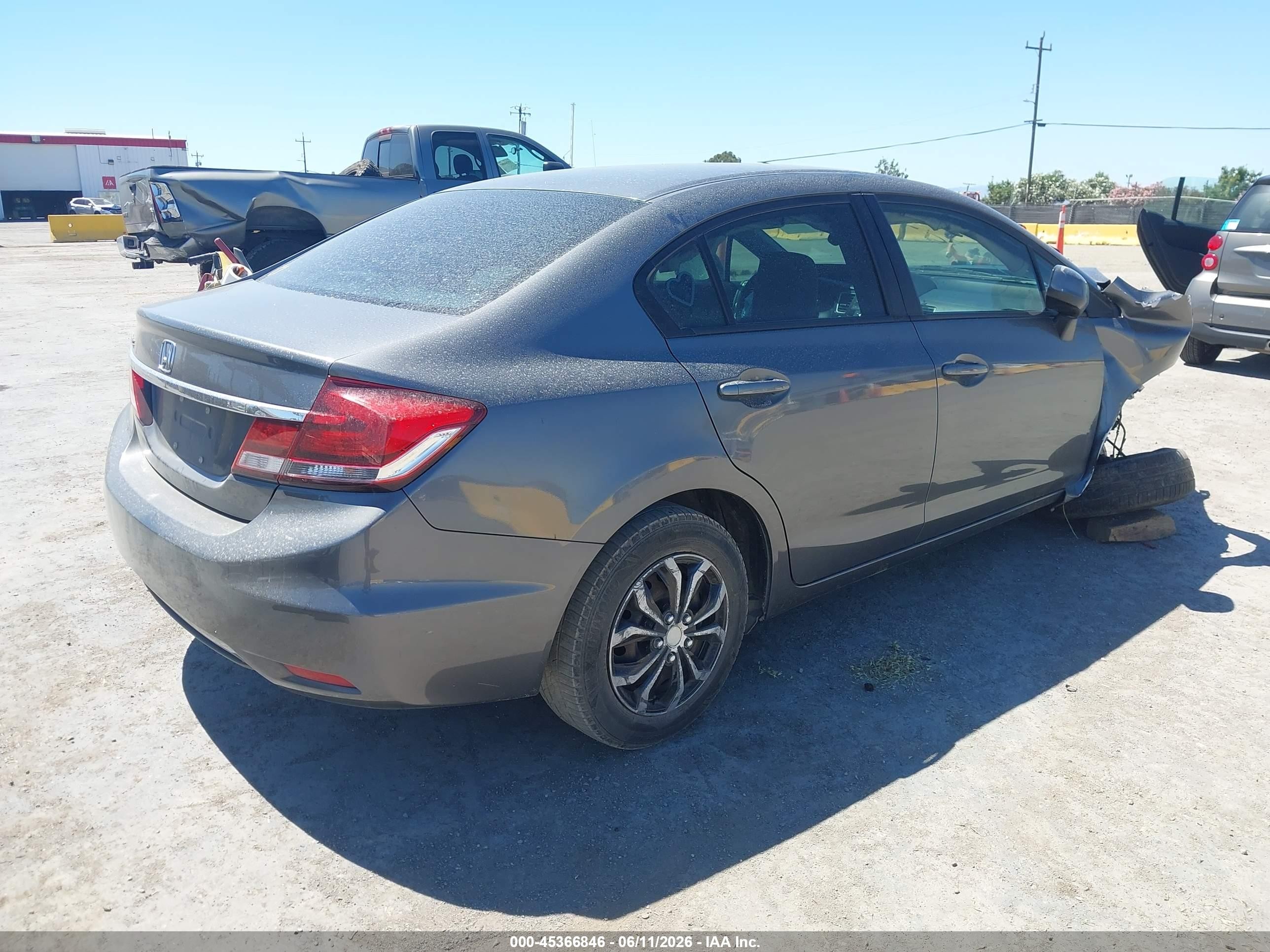 2013 Honda Civic Lx Серый vin: 19XFB2F51DE217847