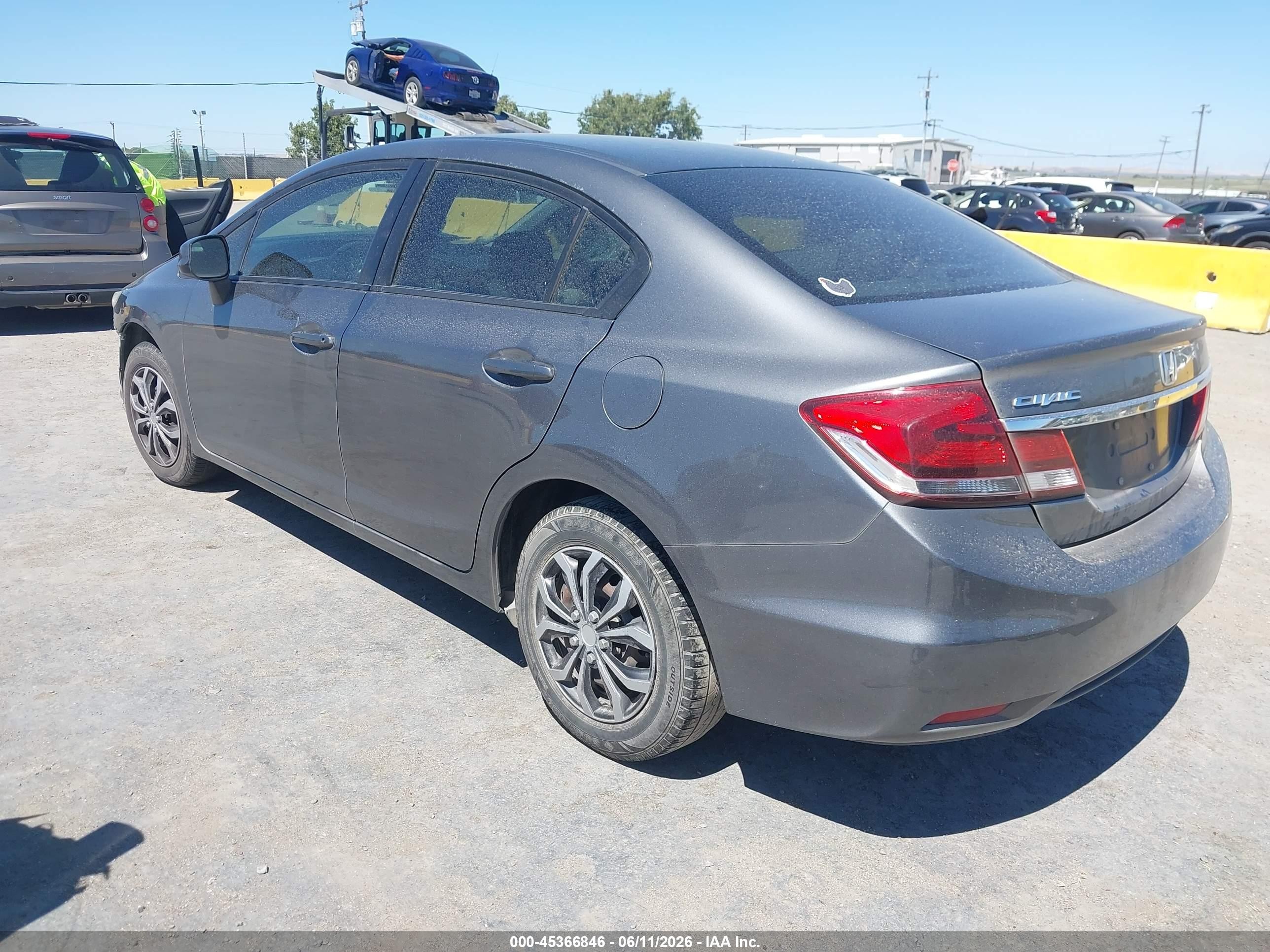 2013 Honda Civic Lx Серый vin: 19XFB2F51DE217847