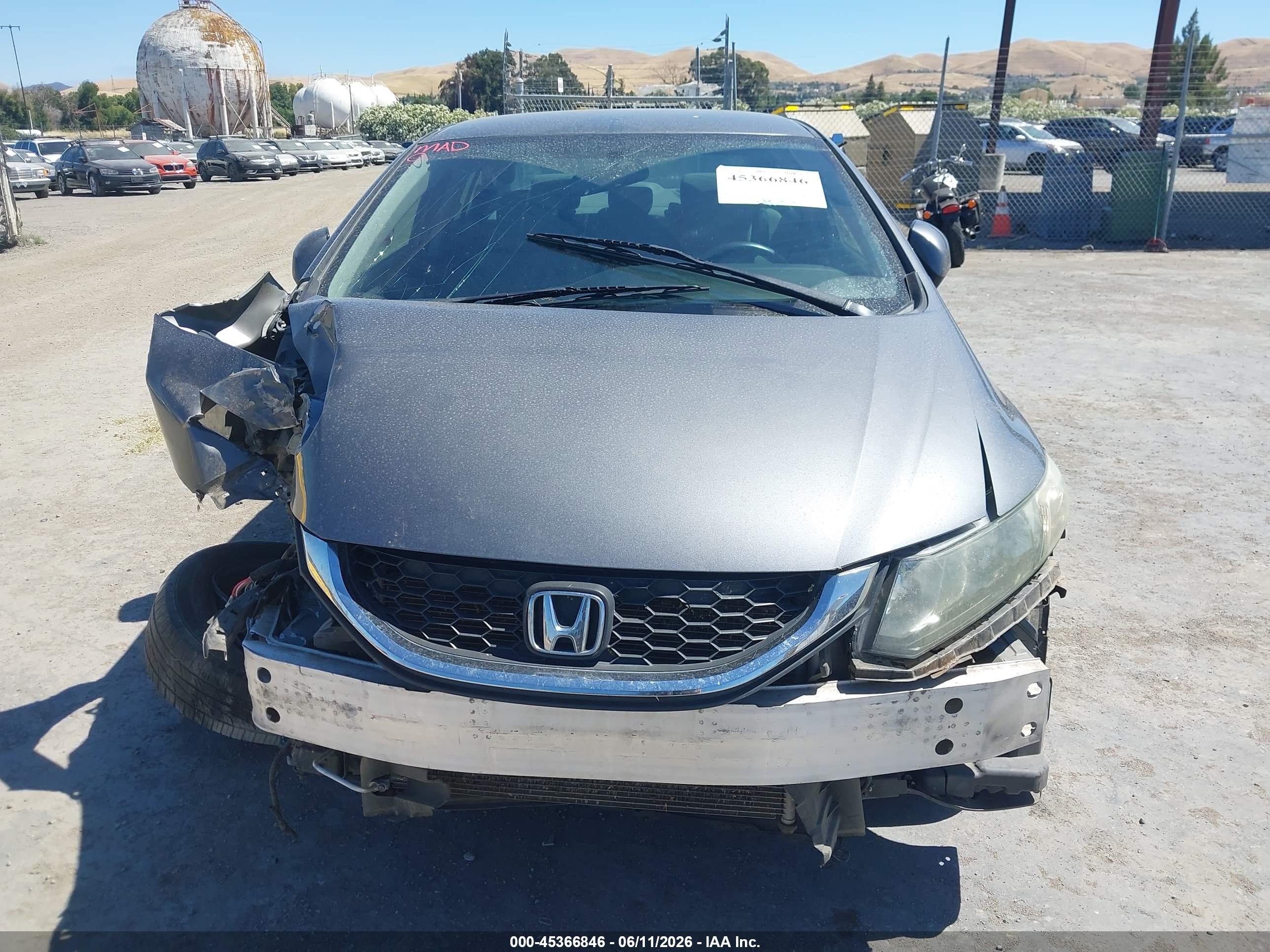 2013 Honda Civic Lx Серый vin: 19XFB2F51DE217847