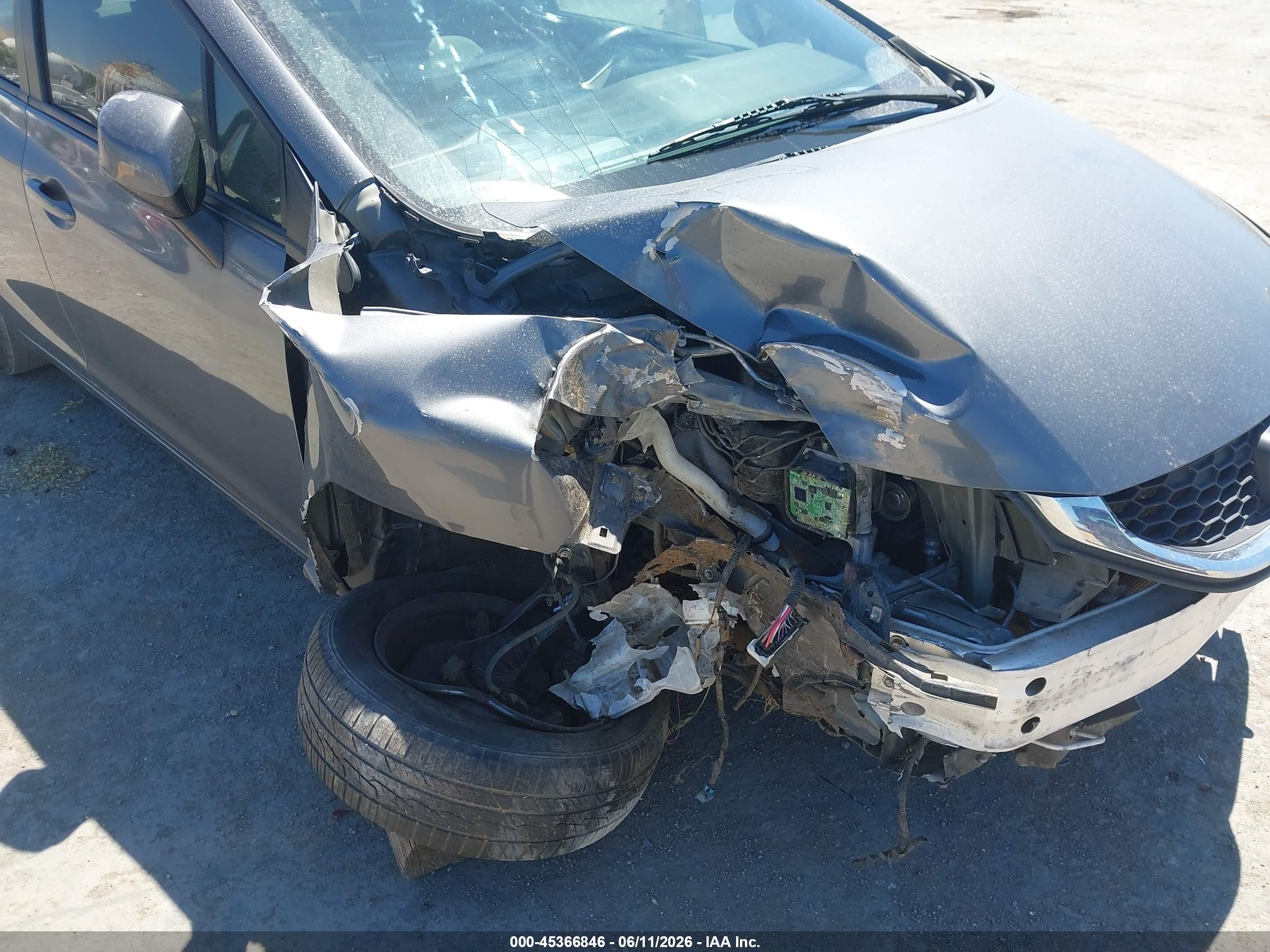 2013 Honda Civic Lx Серый vin: 19XFB2F51DE217847