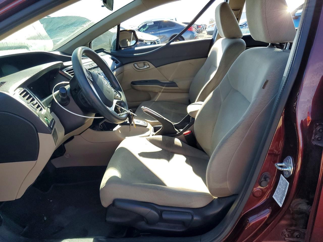 2013 Honda Civic Lx Burgundy vin: 19XFB2F51DE225088