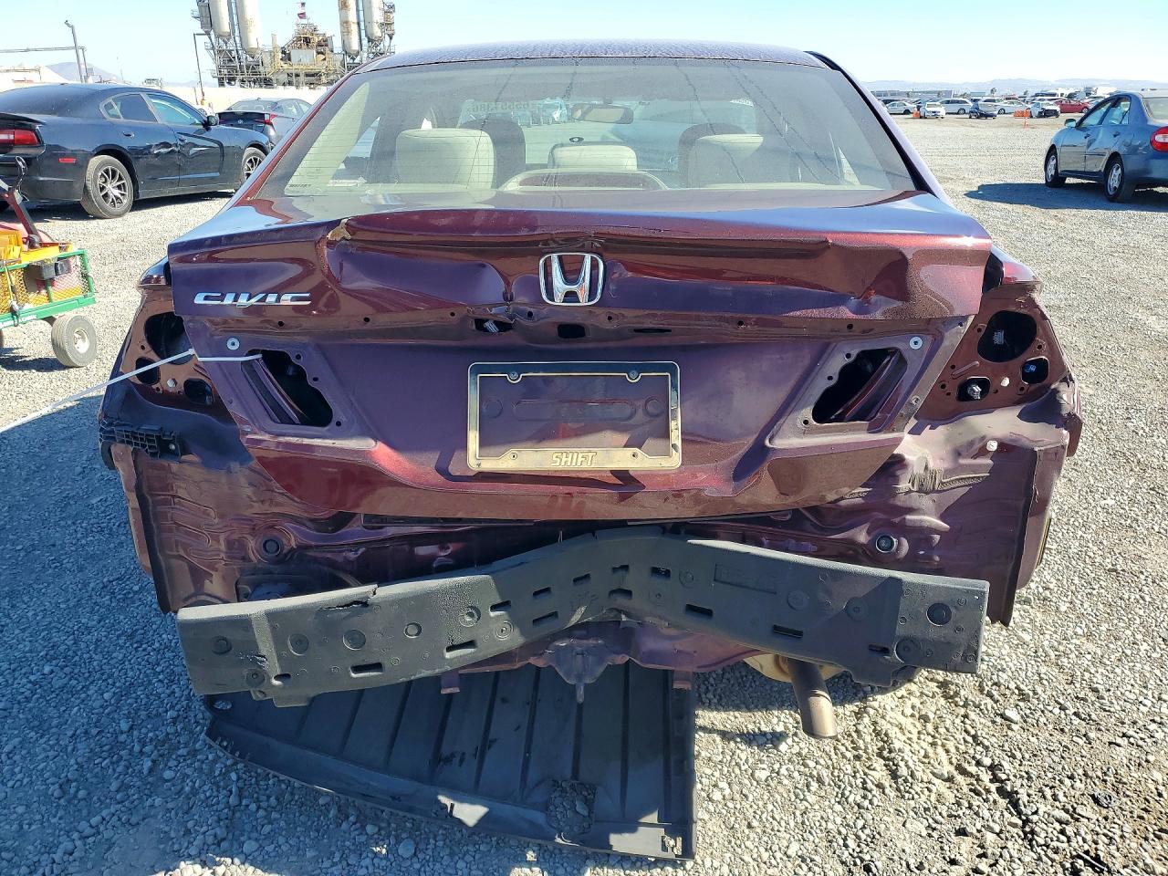 2013 Honda Civic Lx Burgundy vin: 19XFB2F51DE225088