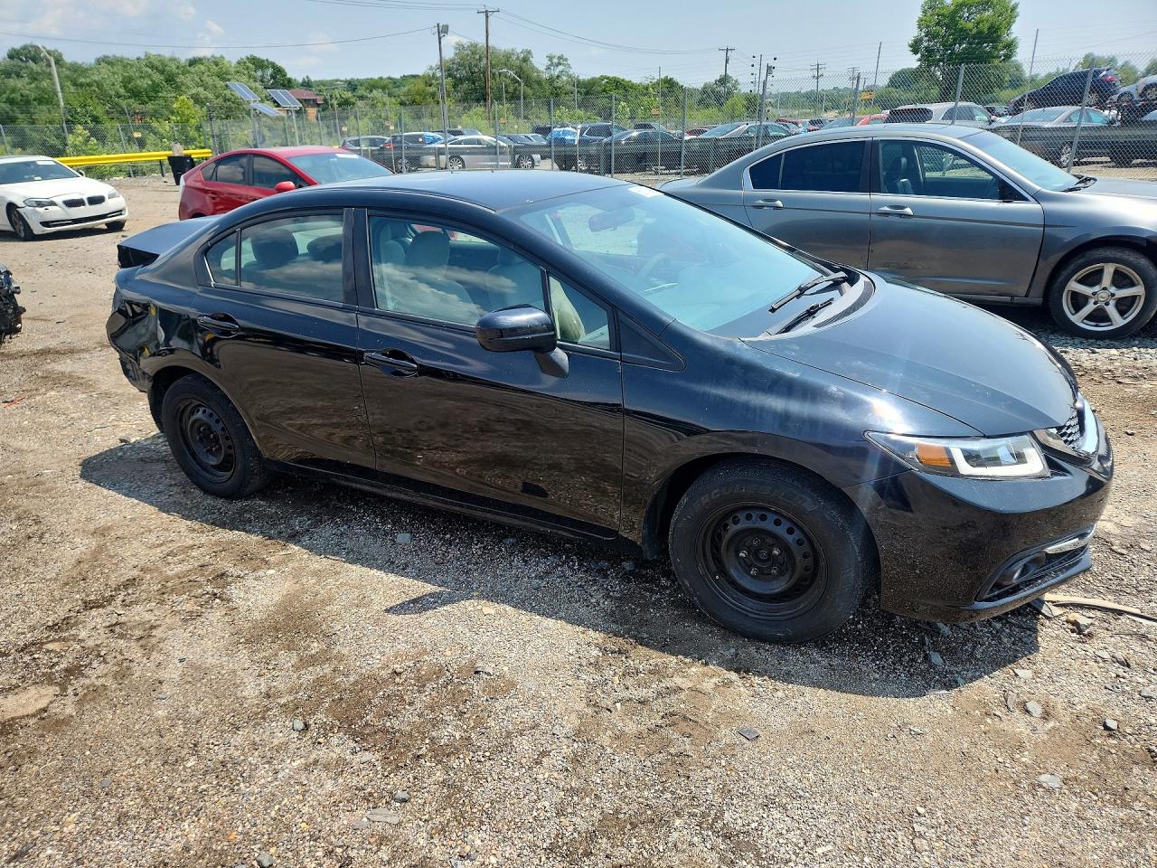 2013 Honda Civic Lx Black vin: 19XFB2F51DE227665