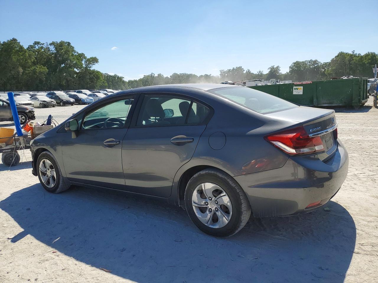 2013 Honda Civic Lx Gray vin: 19XFB2F51DE239475