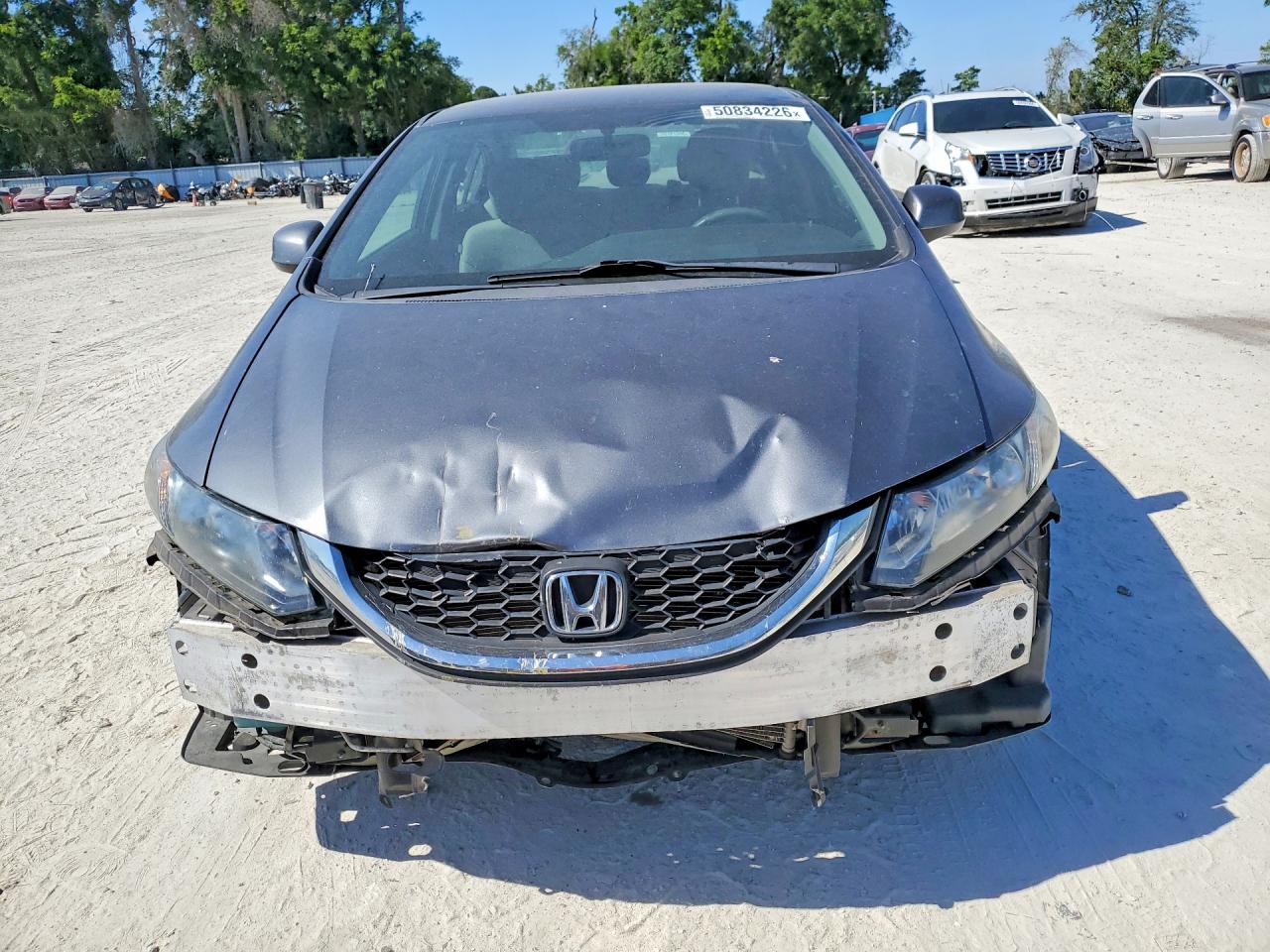 2013 Honda Civic Lx Gray vin: 19XFB2F51DE239475