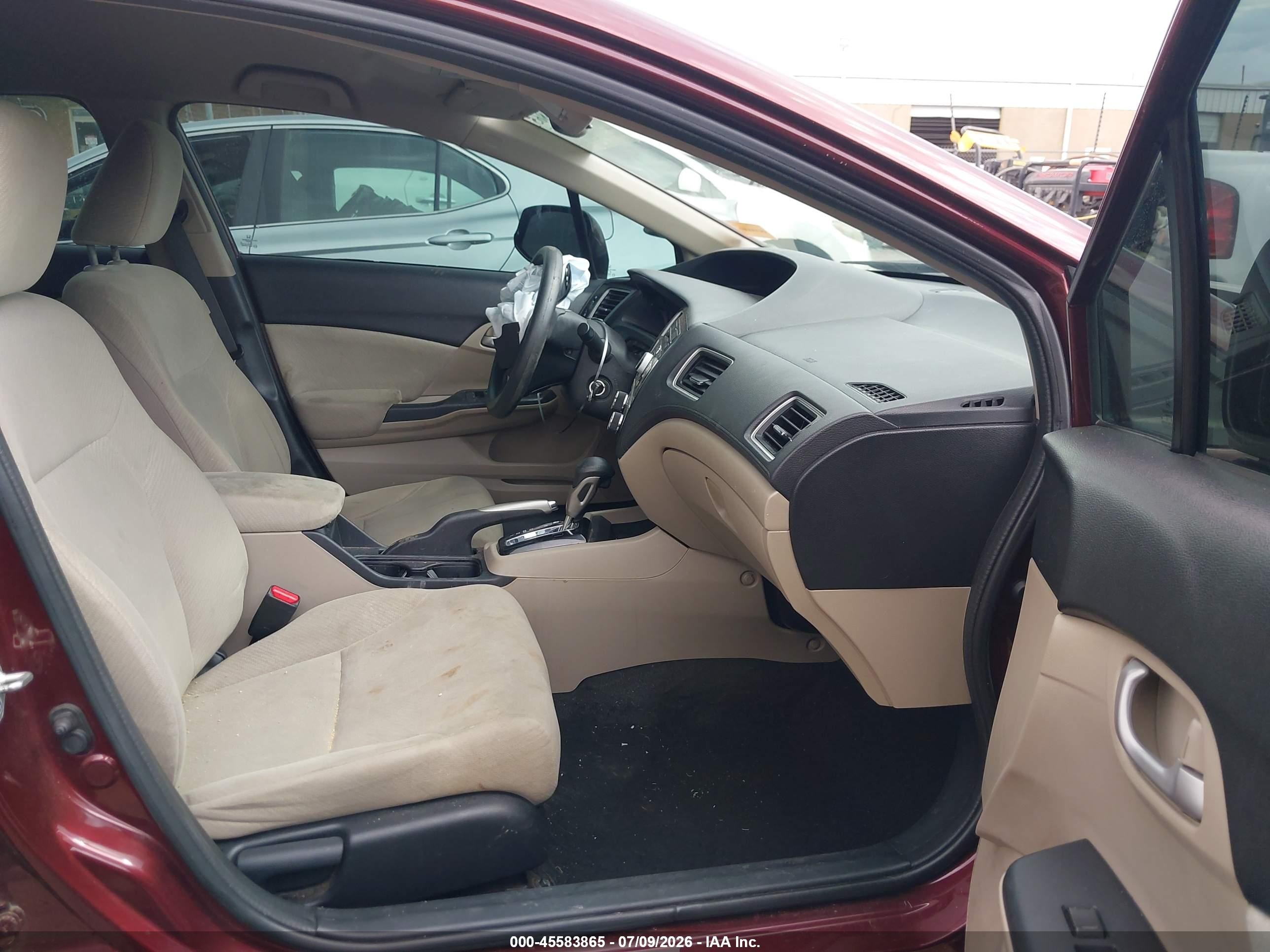 2013 Honda Civic Lx Red vin: 19XFB2F51DE241002