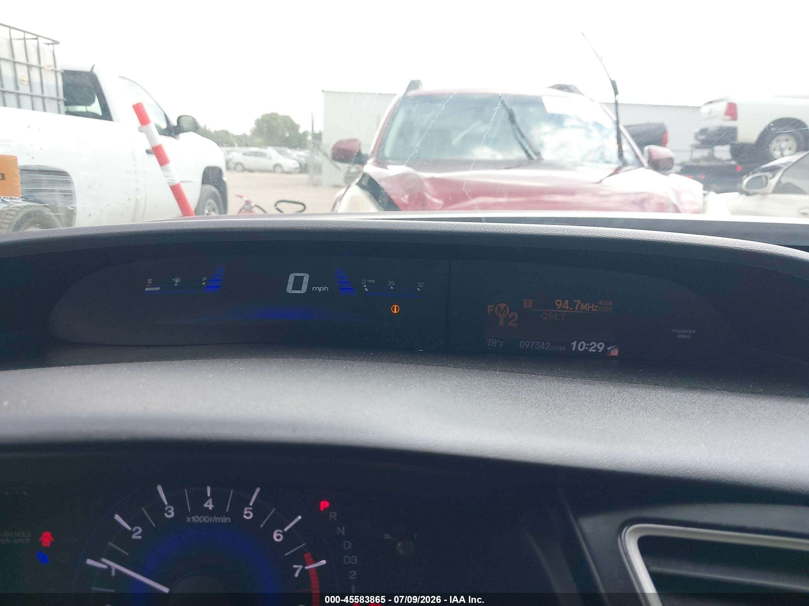 2013 Honda Civic Lx Red vin: 19XFB2F51DE241002