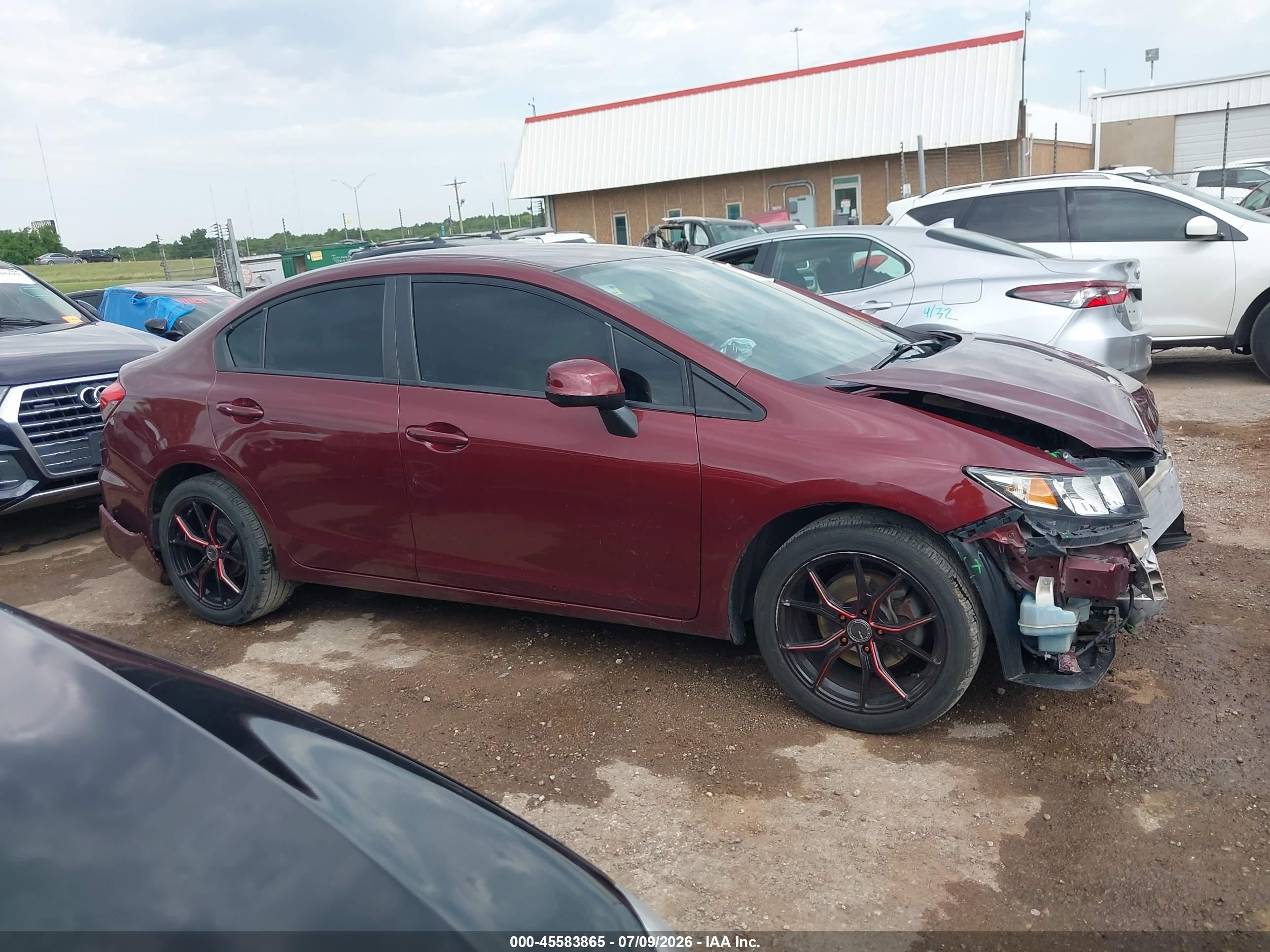 2013 Honda Civic Lx Red vin: 19XFB2F51DE241002