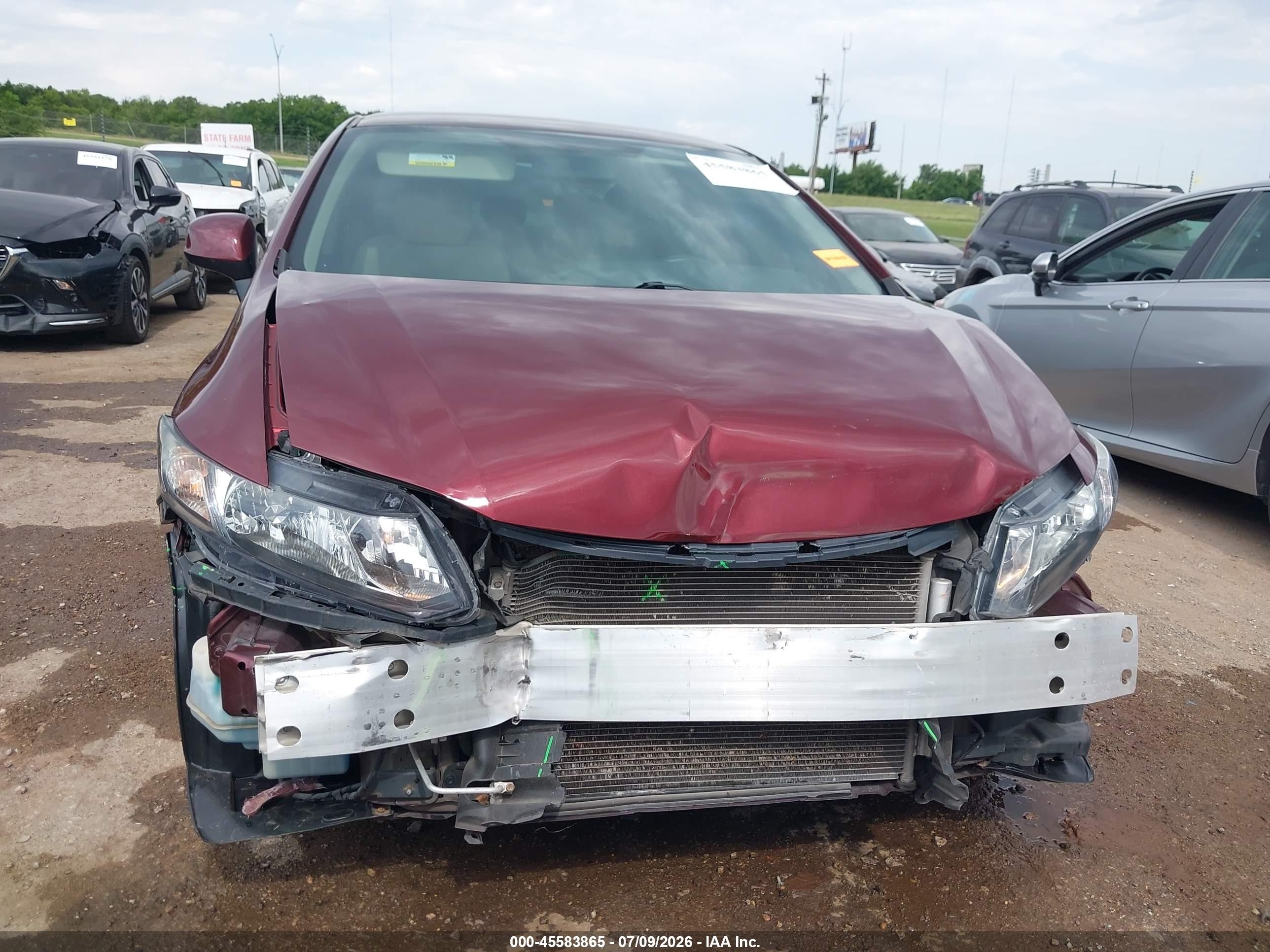 2013 Honda Civic Lx Red vin: 19XFB2F51DE241002