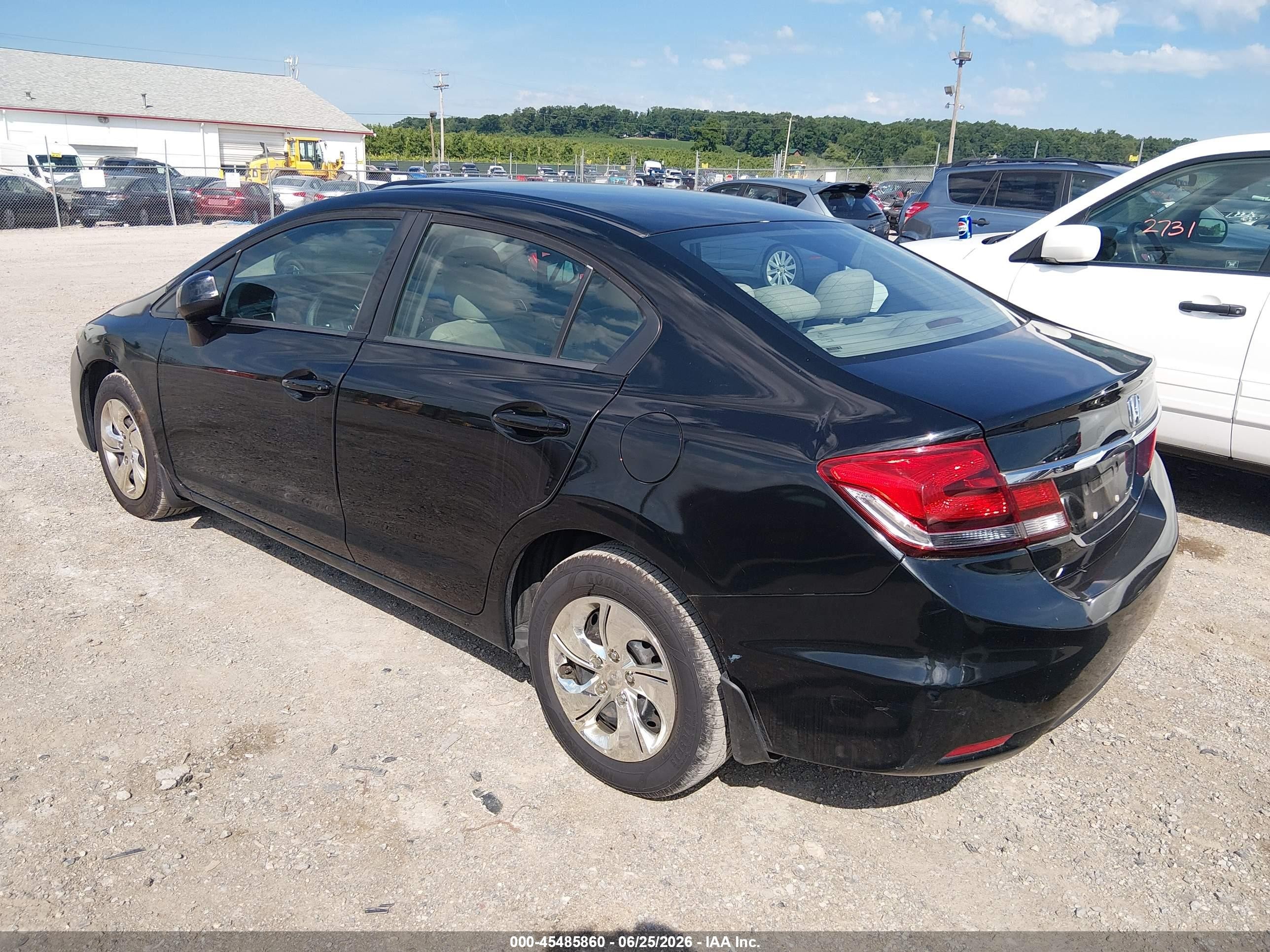 2013 Honda Civic Lx Black vin: 19XFB2F51DE242330