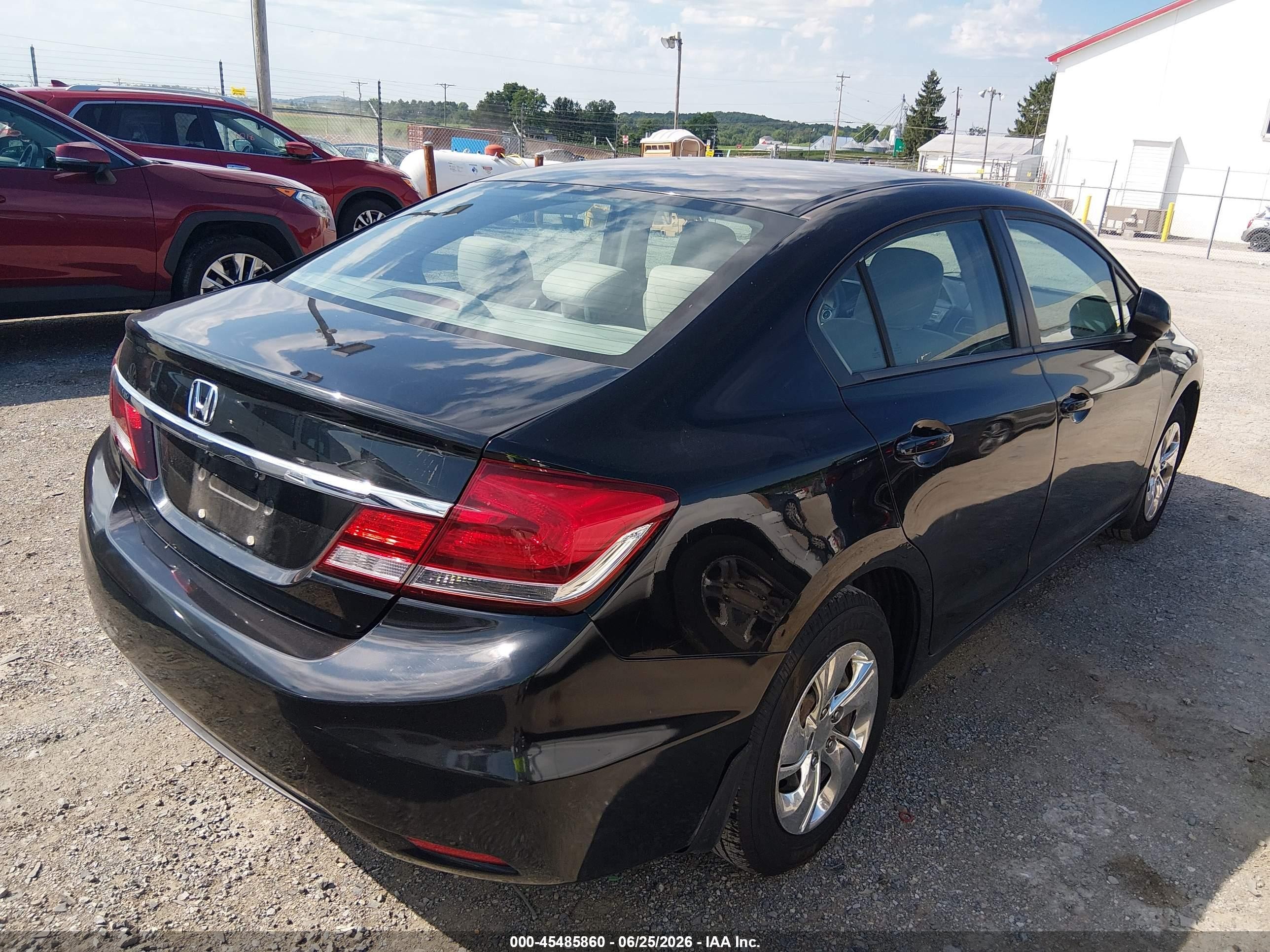 2013 Honda Civic Lx Black vin: 19XFB2F51DE242330