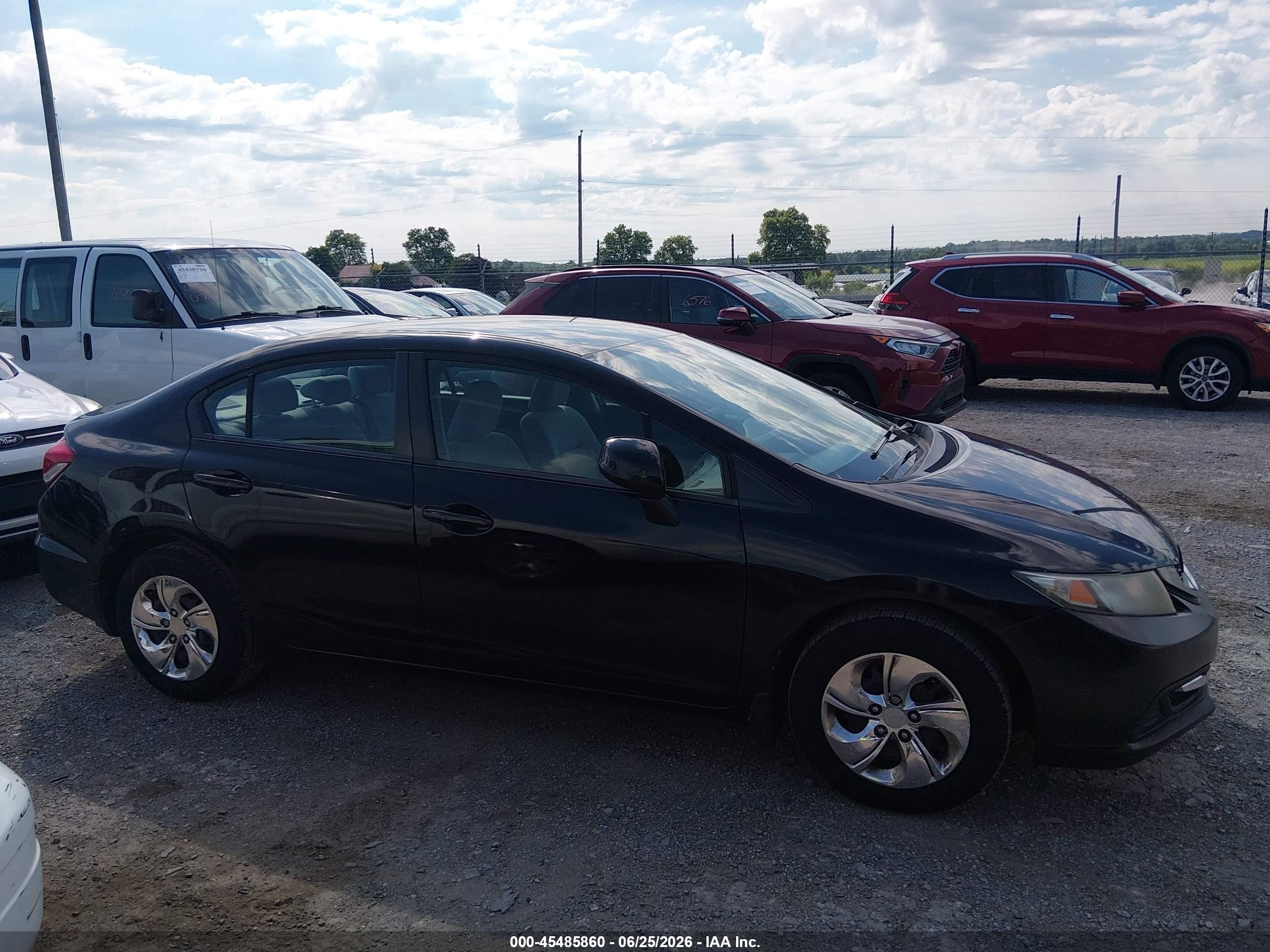 2013 Honda Civic Lx Black vin: 19XFB2F51DE242330