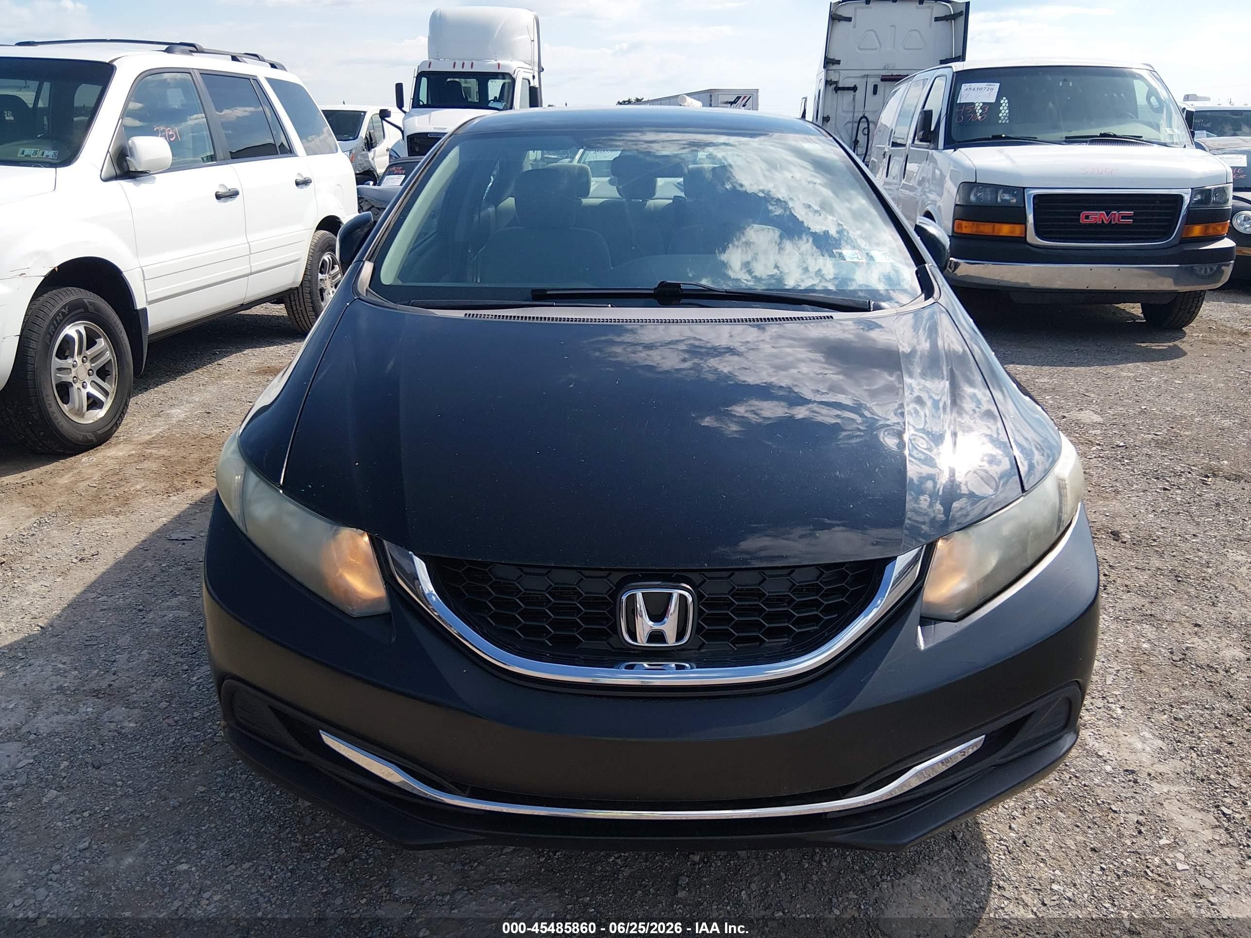 2013 Honda Civic Lx Black vin: 19XFB2F51DE242330