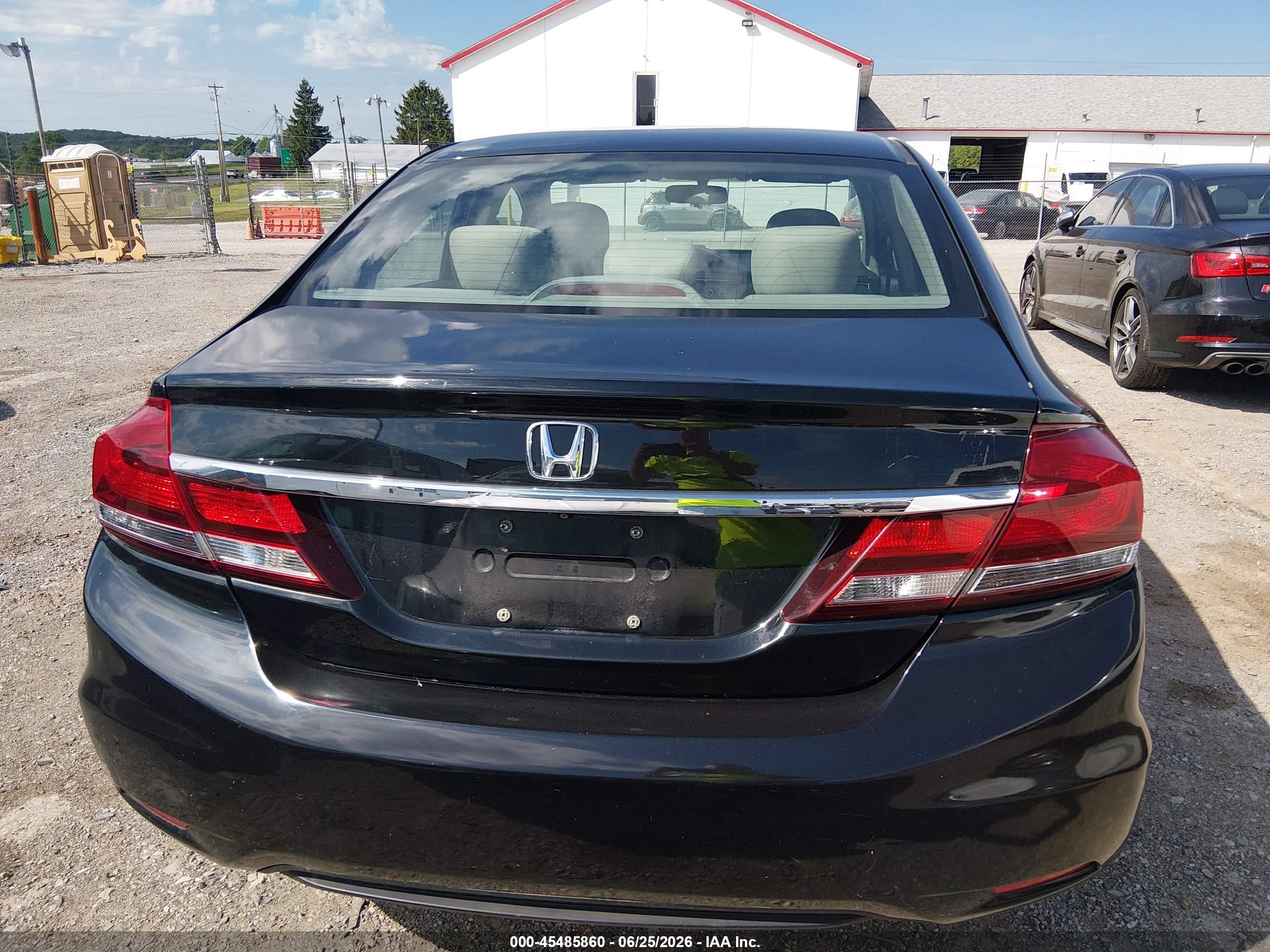 2013 Honda Civic Lx Black vin: 19XFB2F51DE242330