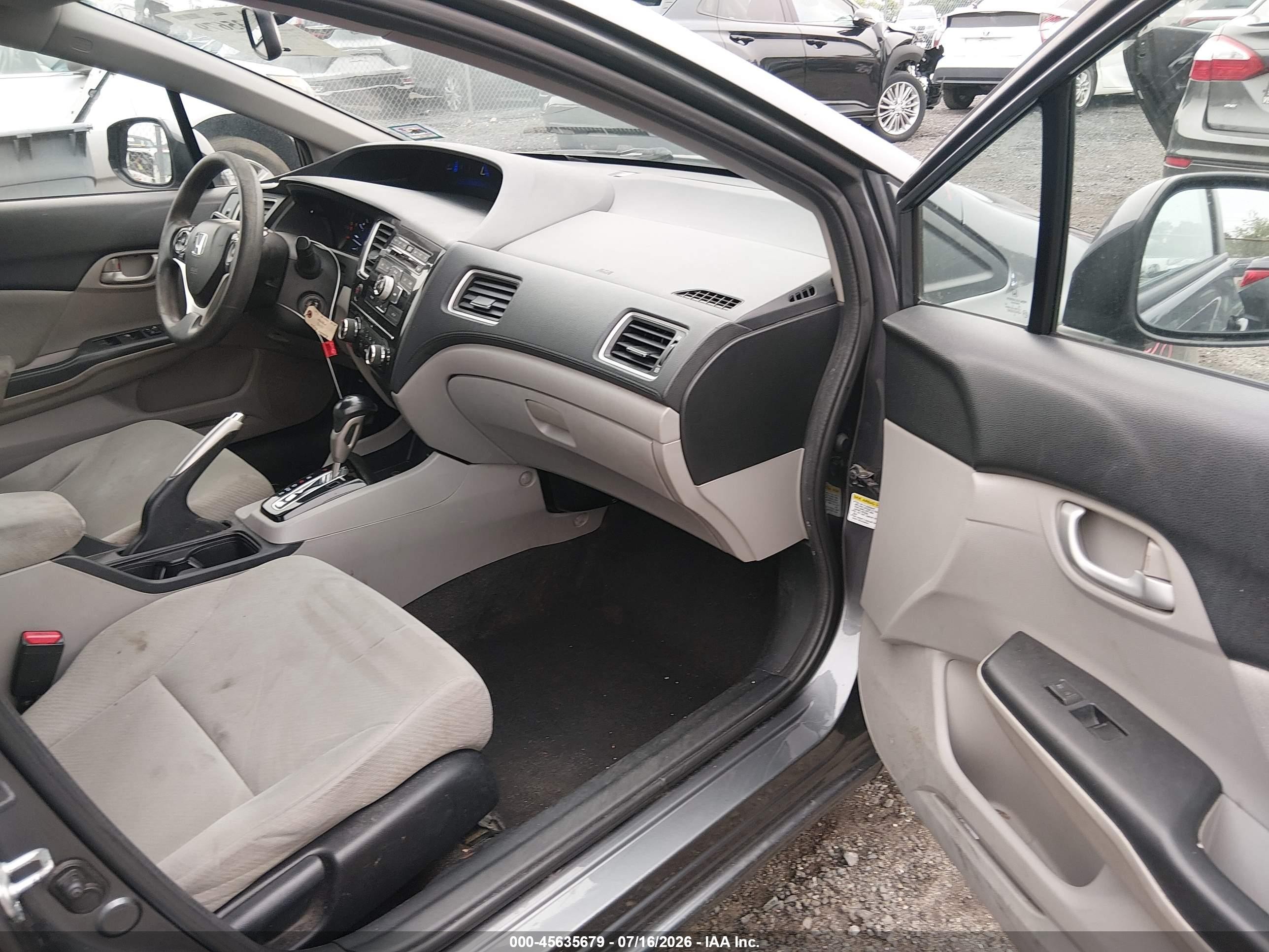 2013 Honda Civic Lx Серый vin: 19XFB2F51DE243106