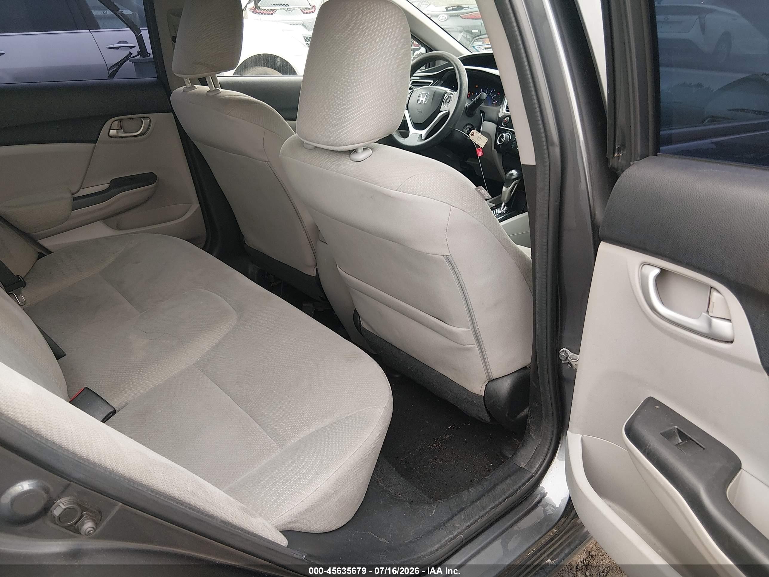 2013 Honda Civic Lx Серый vin: 19XFB2F51DE243106