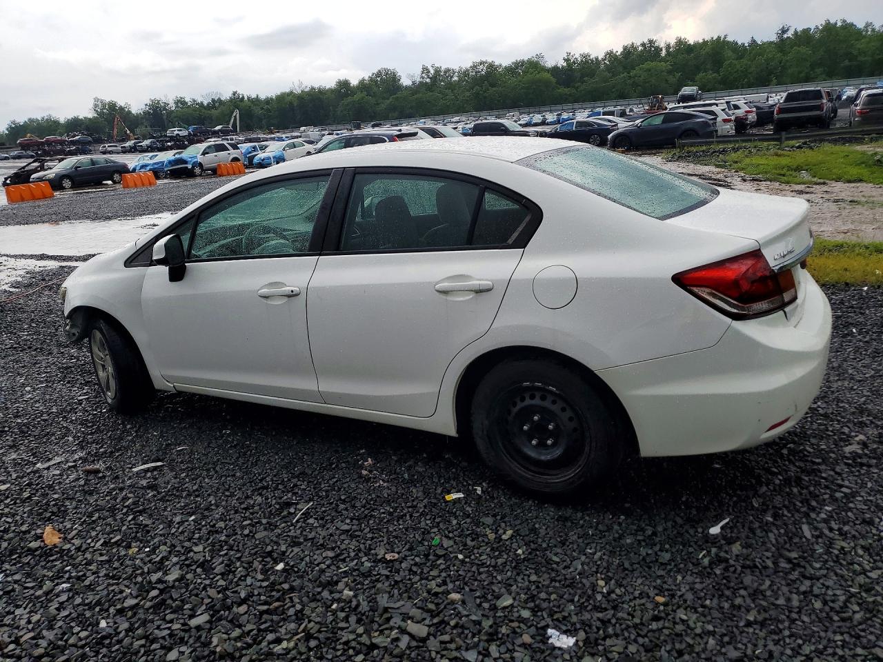 2013 Honda Civic Lx White vin: 19XFB2F51DE257099