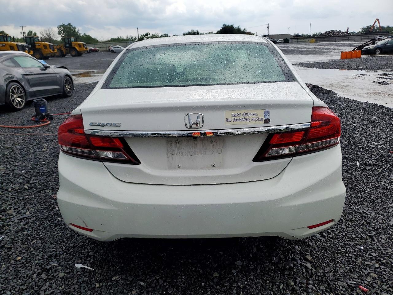 2013 Honda Civic Lx White vin: 19XFB2F51DE257099
