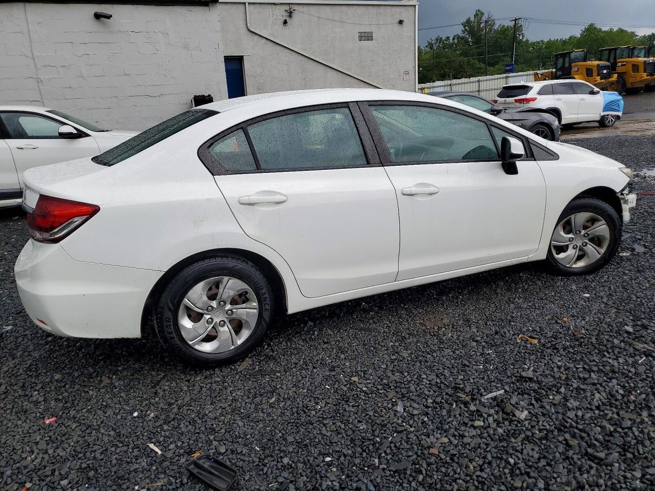 2013 Honda Civic Lx White vin: 19XFB2F51DE257099
